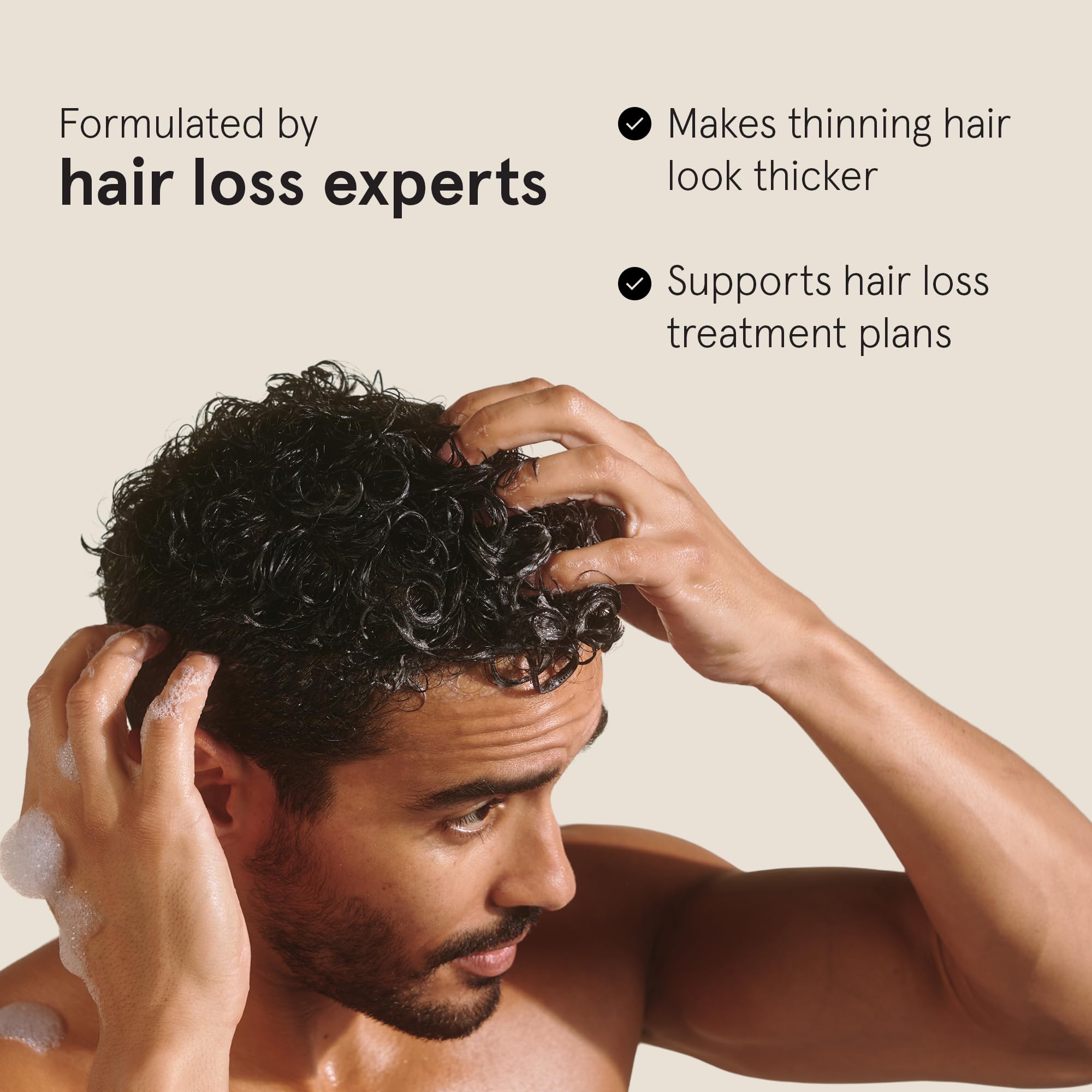 Keeps Thickening Shampoo & Conditioner for Men - Anti-Thinning Hair Care Duo with Biotin, Caffeine & Saw Palmetto - Color-Safe Men's Volumizing Shampoo & Conditioner - DHT-Blocker - 8 Oz Each