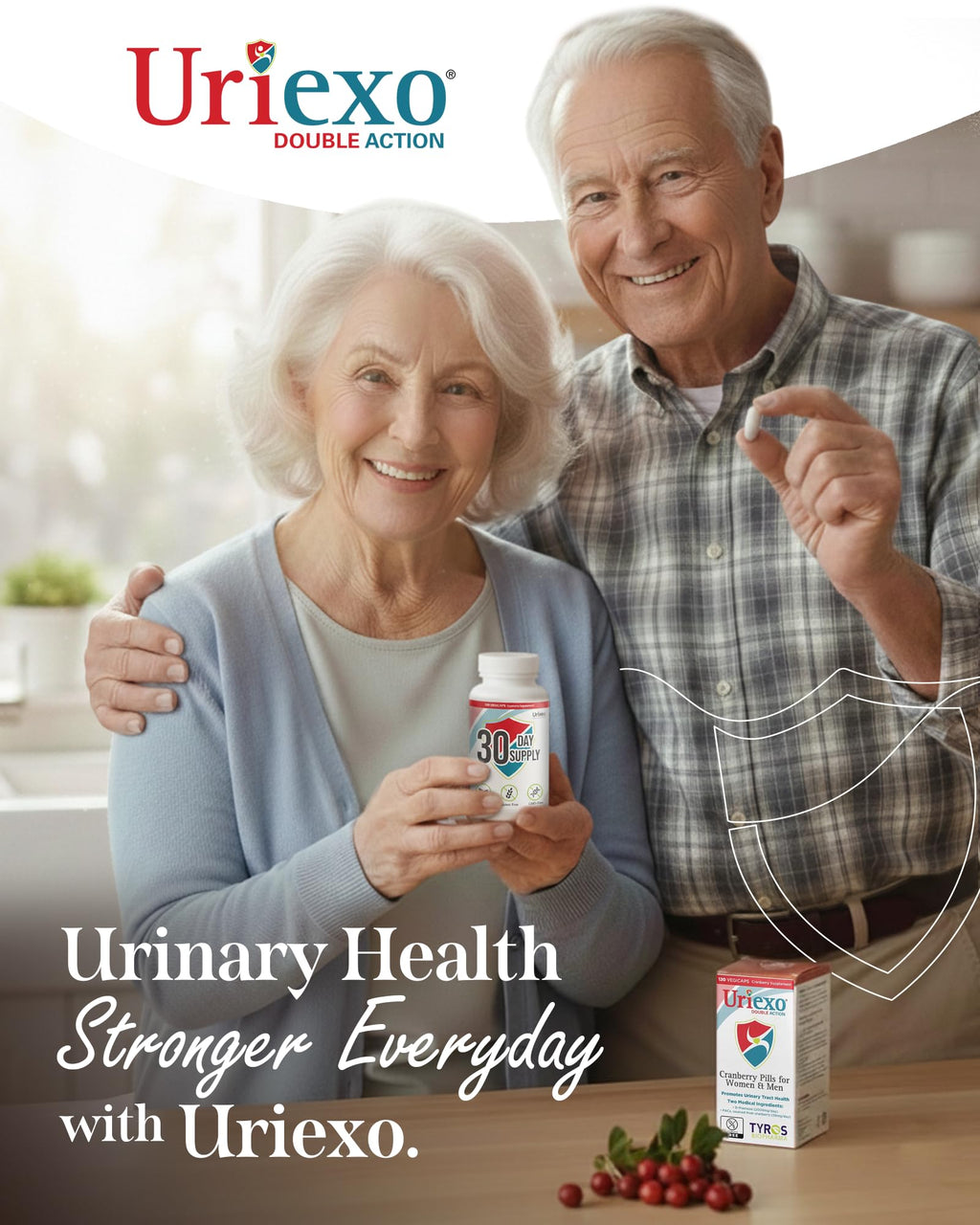 Uriexo Cranberry PACs & D-Mannose for Urinary Tract Health, 30-Day Supply