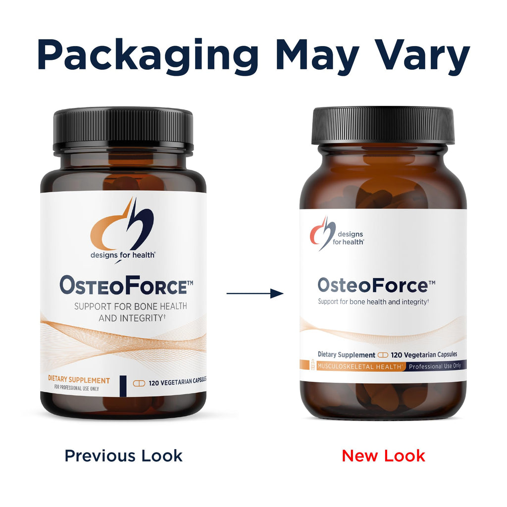 Designs for Health OsteoForce - Premium Bone Support Supplement - Highly Absorbable Nutrients Calcium Malate, Magnesium, Zinc Bisglycinate Chelate, Vitamins D + K - Non-GMO, Soy Free (120 Capsules)