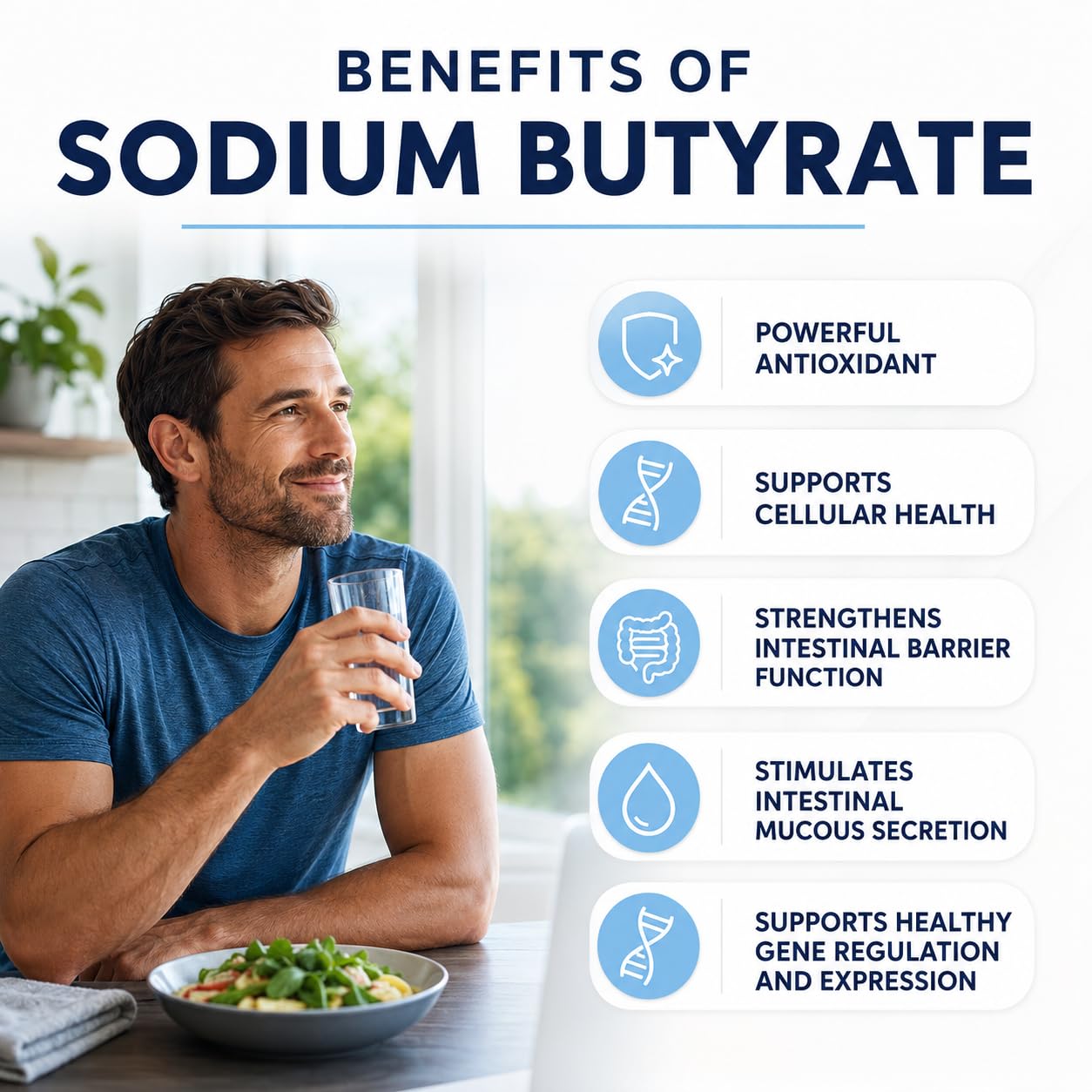 LongJuvity Labs Sodium Butyrate Supplement 300mg – Microencapsulated Butyrate Capsules – Extended Release Delivery Technology – Gut Health Support – 120 Capsules