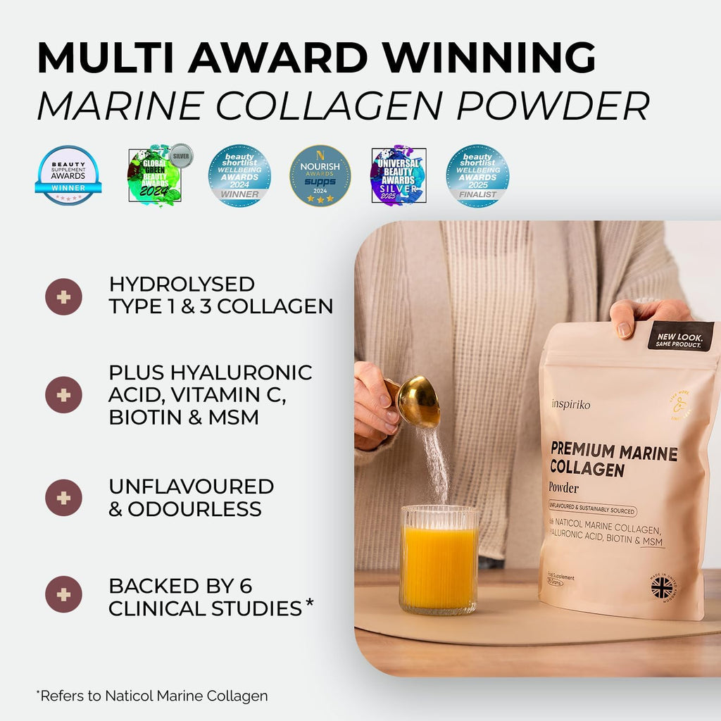 Inspiriko Marine Collagen Powder for Women, Hydrolized Collagen Peptides