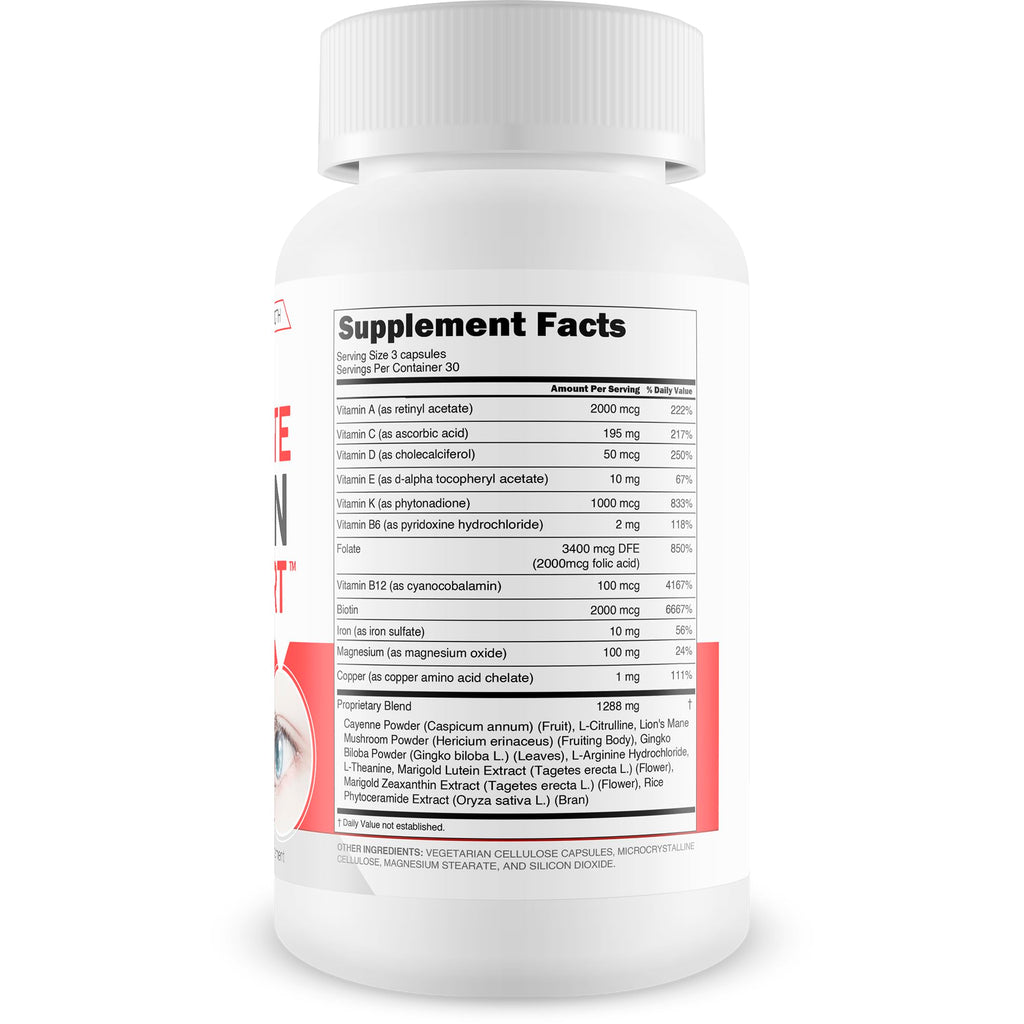 Ultimate Vision Support - Our Best Improved Formula Eyesight Supplement - Vitamin A Lutein and Zeaxanthin Supplements - Eye Vision Focus Supplement for Eyes Vitamins for Clear Vision Pills
