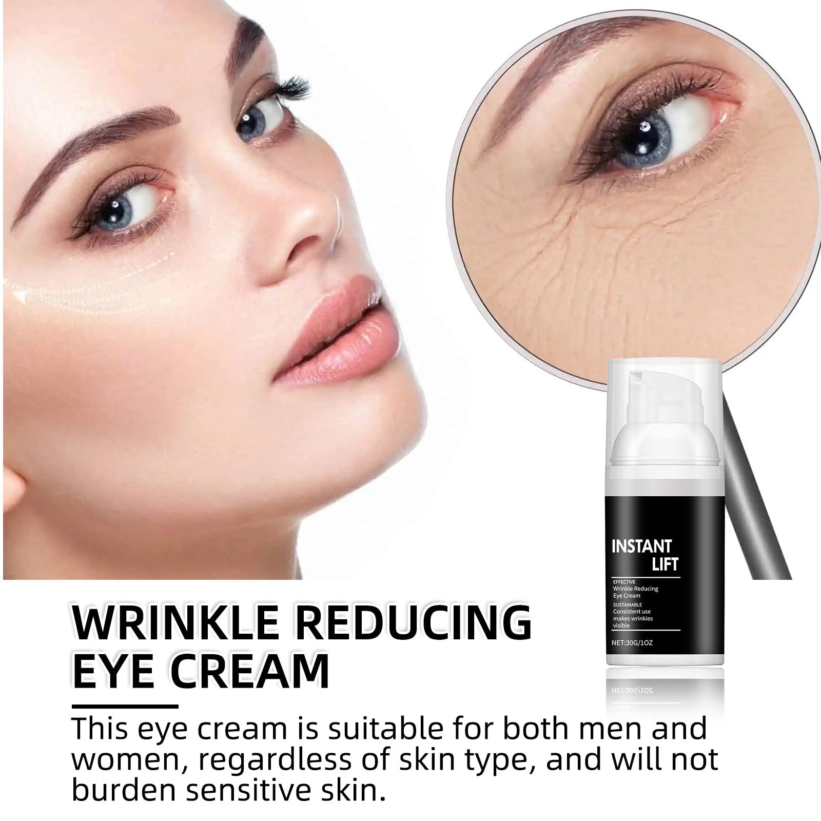 Instant Lift Plus - Face Lift,Instant Eye Lift Cream for Puffiness and Bags Under Eyes,Instant Wrinkle Serum,Available on Face,Eye and Neck,Tightens Delicate Skin