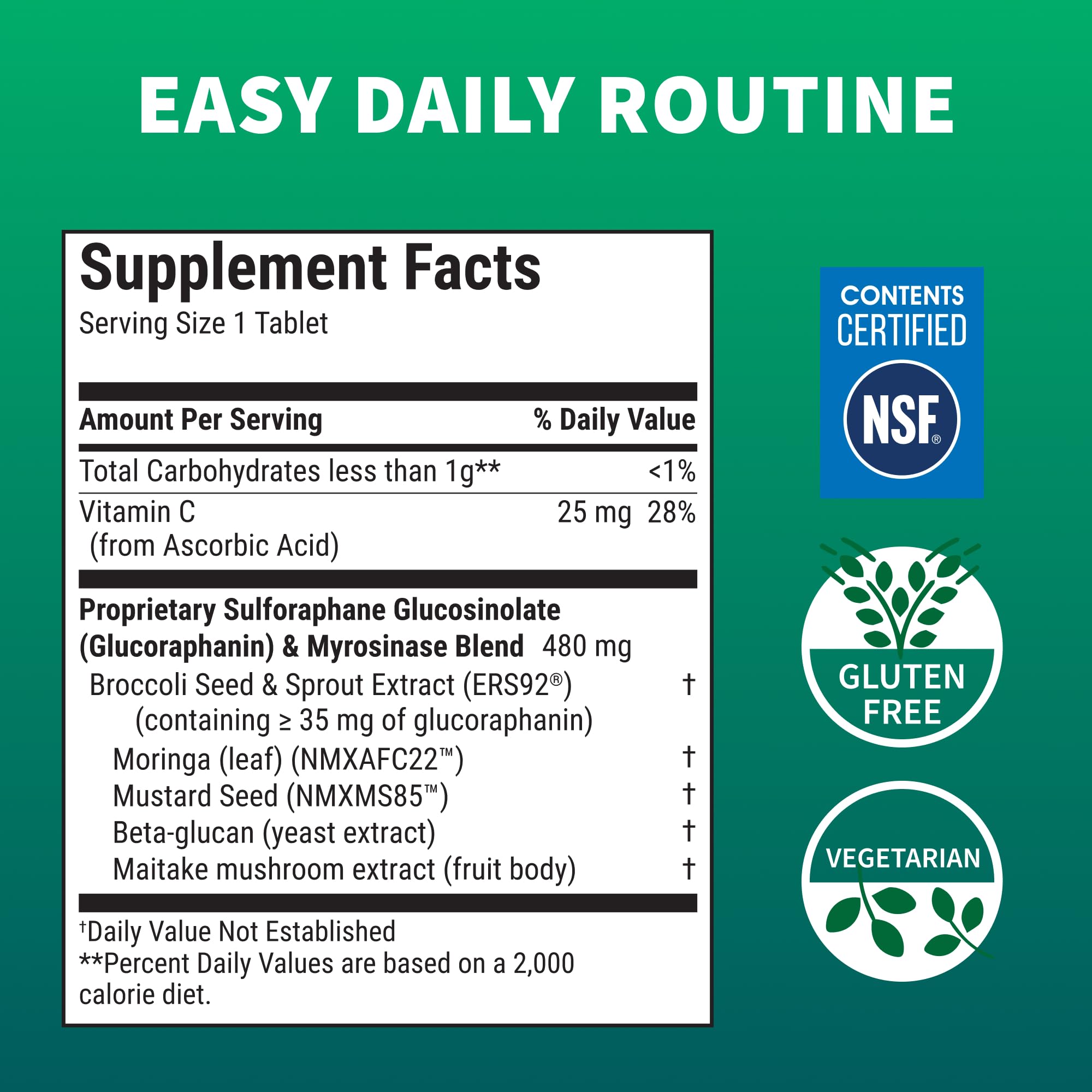 Nutramax Laboratories Avmacol Extra Strength #1 Researched Sulforaphane-Producing Brand for Detoxification with Glucoraphanin and Active Myrosinase, Immune Health, Adults & Children, 75 Tablets