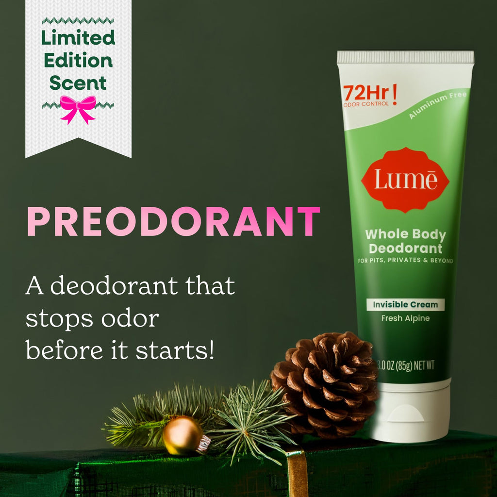 Lume Whole Body Deodorant - Invisible Cream Tube - 72 Hour Odor Control - Doctor Developed - Aluminum Free, Baking Soda Free and Skin Loving - 3.0 Ounce, (Pack of 2) (Fresh Alpine)