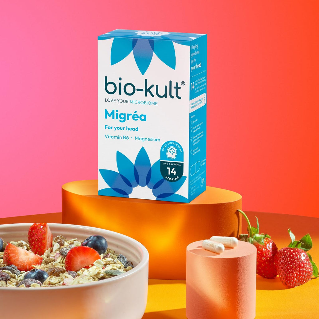 Bio-Kult Migréa | 14 Strains + Magnesium & Vitamin B6 | Head, Nervous System & Gut Support | 60 Capsules