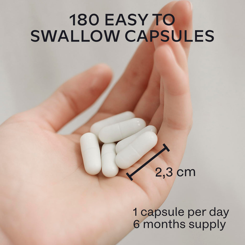 Triple Zinc Supplements for Men and Women - 25mg - with Natural Vitamin C - Zinc Picolinate, Bisglycinate and Monomethionine - 180 Capsules - 6 Months Supply