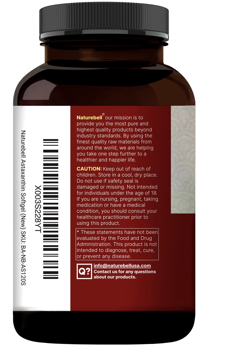 NatureBell Maximum Strength Astaxanthin 12mg, 240 Softgels - 4 Month Supply - Natural Antioxidant from Haematococcus Pluvialis Microalgae | Non-GMO, Gluten Free