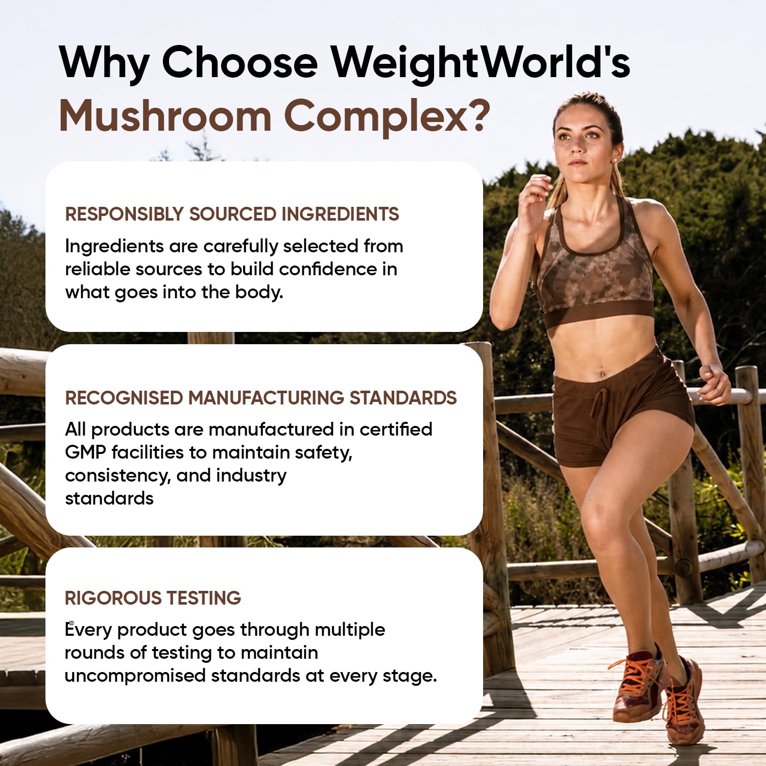 Organic Mushroom Complex - 180 Vegan Capsules - Added Turmeric & Ginger