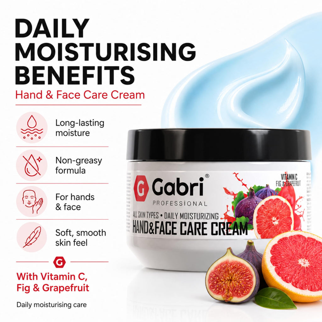 Gabri Hand & Face Care Cream 2in1 300ml | Instantly Boosts Moisture Levels, Creates a Protective Layer & Prevents Moisture Loss | Daily Moisturising for All Skin Types