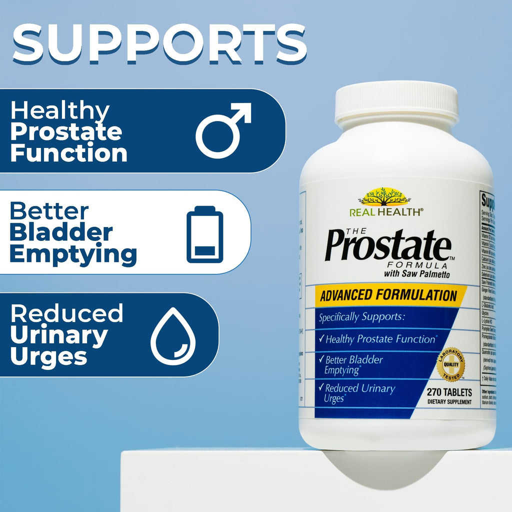 Real Health The Prostate Formula, Pomegranate, Zinc, Pumpkin - 270 Count
