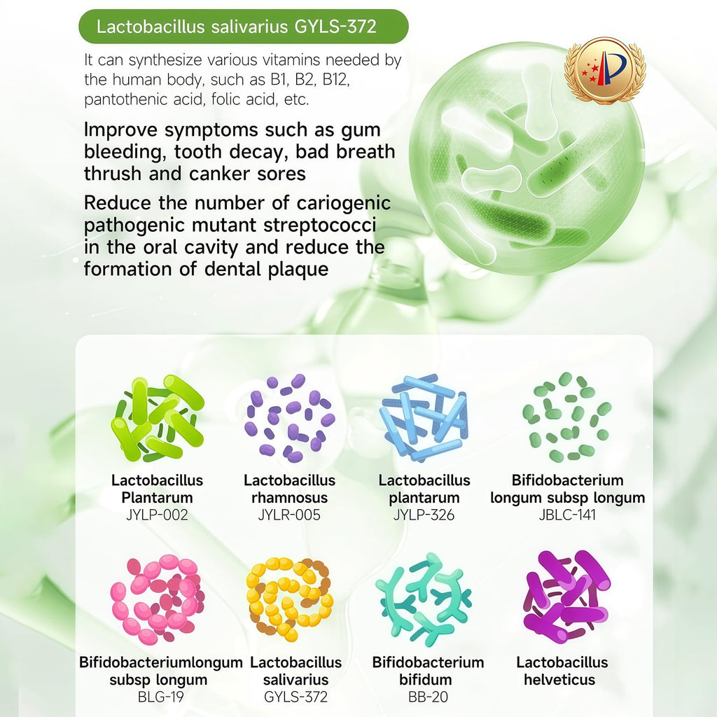 Oral Probiotics for Bad Breath Treatment, Gum Health probiotic and prebiotics, Oral Health Probiotics for Women and Men, Fresh Breath and Gut Health for Adults, Travel Probiotic 30 Packets