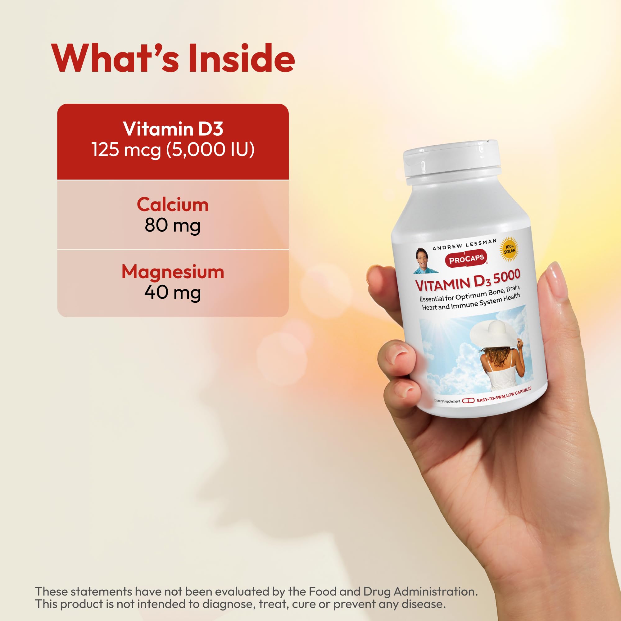 ANDREW LESSMAN ProCaps Vitamin D3 1000 IU 60 Capsules