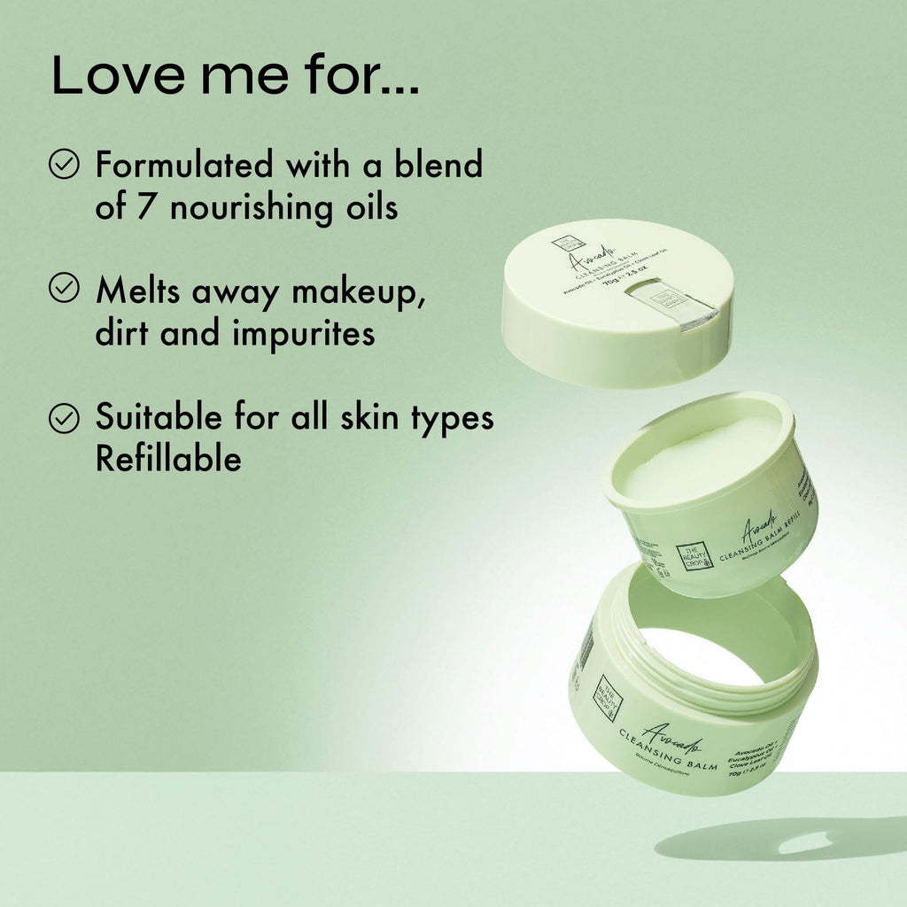The Beauty Crop Avocado Refillable Cleansing Balm - Nourishing & Hydrating - 100 ml