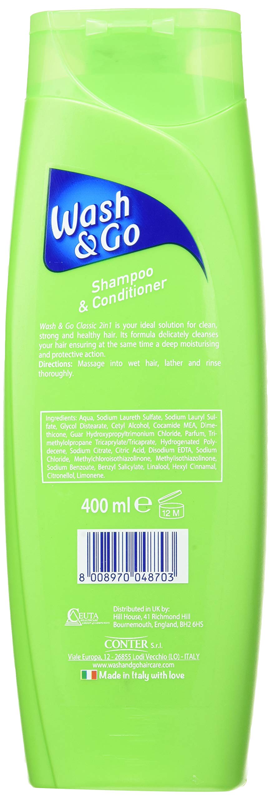Wash & Go Wash&Go Shamp 2In1 Classic 400ml