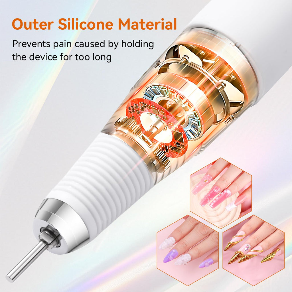 MAKARTT 30000RPM Electric Handpiece for Up200 Nail Drill Machine Professional E File 3 Pins White