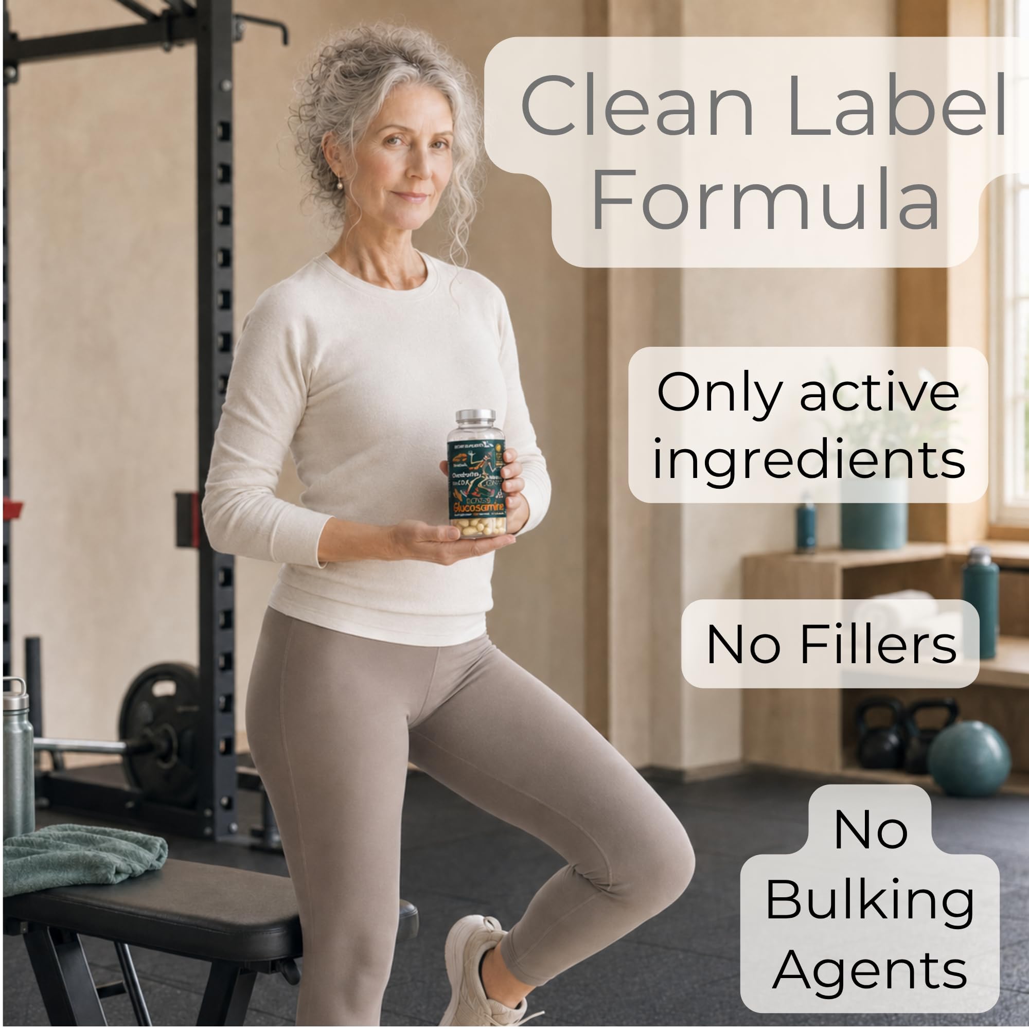 Glucosamine, Chondroitin, Turmeric, Vitamins for Bones, Joints 180 Capsules