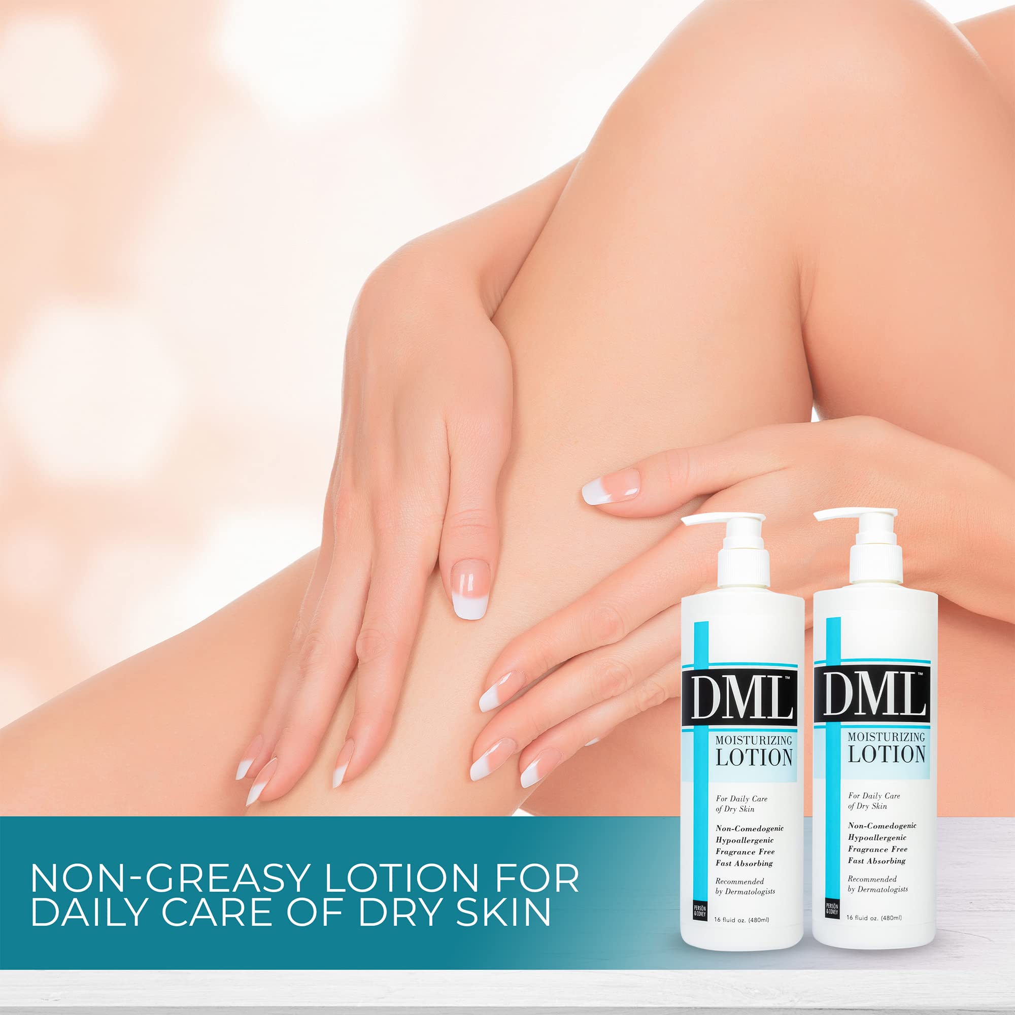 DML Moisturizing Lotion – 16 Oz Pack of 2, Hydrating Body Care