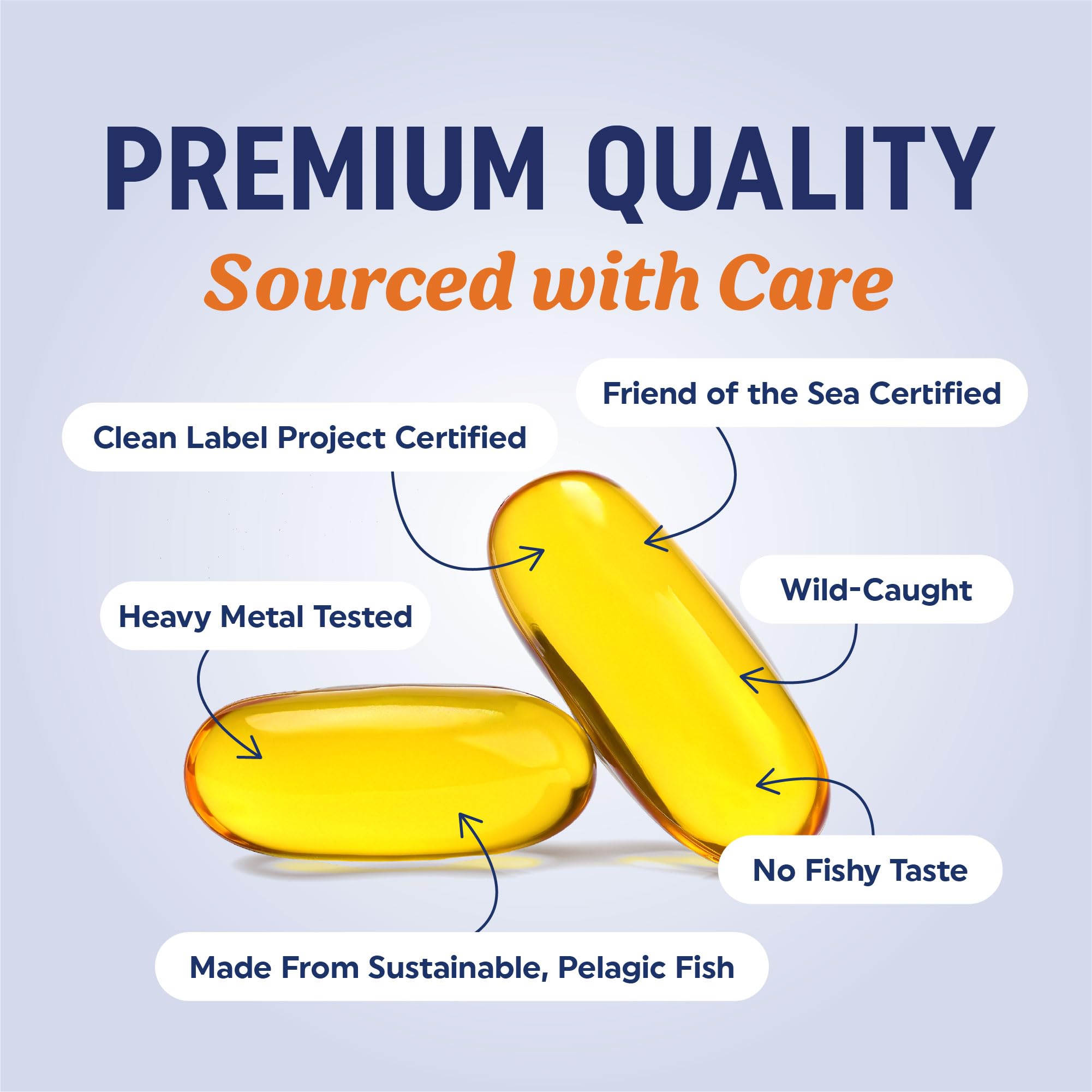 Triple Strength DHA Omega 3 Fish Oil 3600 mg | Over 2100mg Omega-3 Fatty Acids with 860mg of DHA | 1300mg EPA | Best Essential Fatty Acids | Premium Wild Caught & Burpless Fish Oil | 180 Softgels