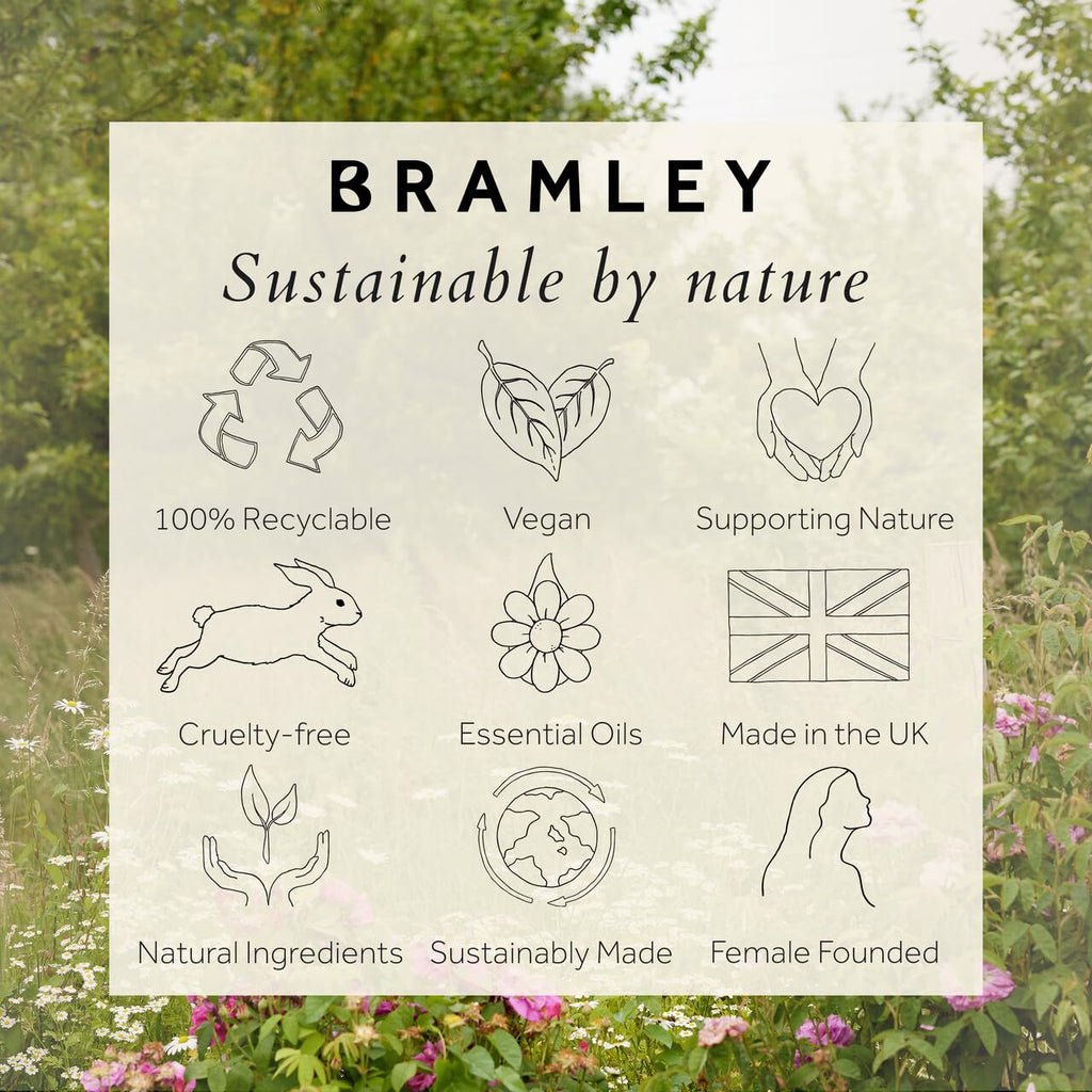 BRAMLEY Hand Wash, 250ml | Lavender, Geranium & Petitgrain Essential Oils | Natural Hand Wash with 100% Natural Fragance | Liquid Hand Soap | Vegan and Cruelty Free | Gift | Green living | Gift