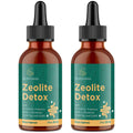Glorithiventa Zeolite Detox for Adults, Zeolite Liquid Drops with Vitamin B, Probiotic Blend, Gentle Detox for Adults, Energy, Gut, Focus - 4 Fl Oz (2 Bottles)