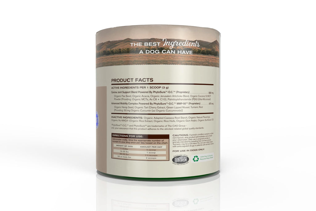 Badlands Ranch by Katherine Heigl- Super Mobility Canine Supplement Organic Ingredients Helps Maintain Healthy Cartilage, Optimal Joint Function (90 Grams, 30 Scoops)