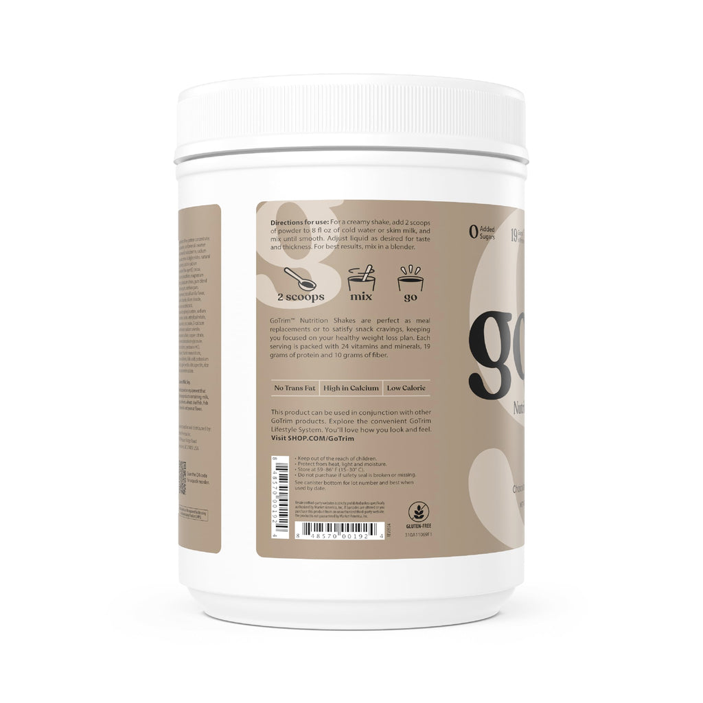 GoTrim Chocolate Protein Shakes Ready to Drink – High Protein, High Fiber, Meal Replacement, No Added Sugar, Gluten-Free, 14 Servings – Perfect for Weight Loss, Muscle Building, and Busy Lifestyles