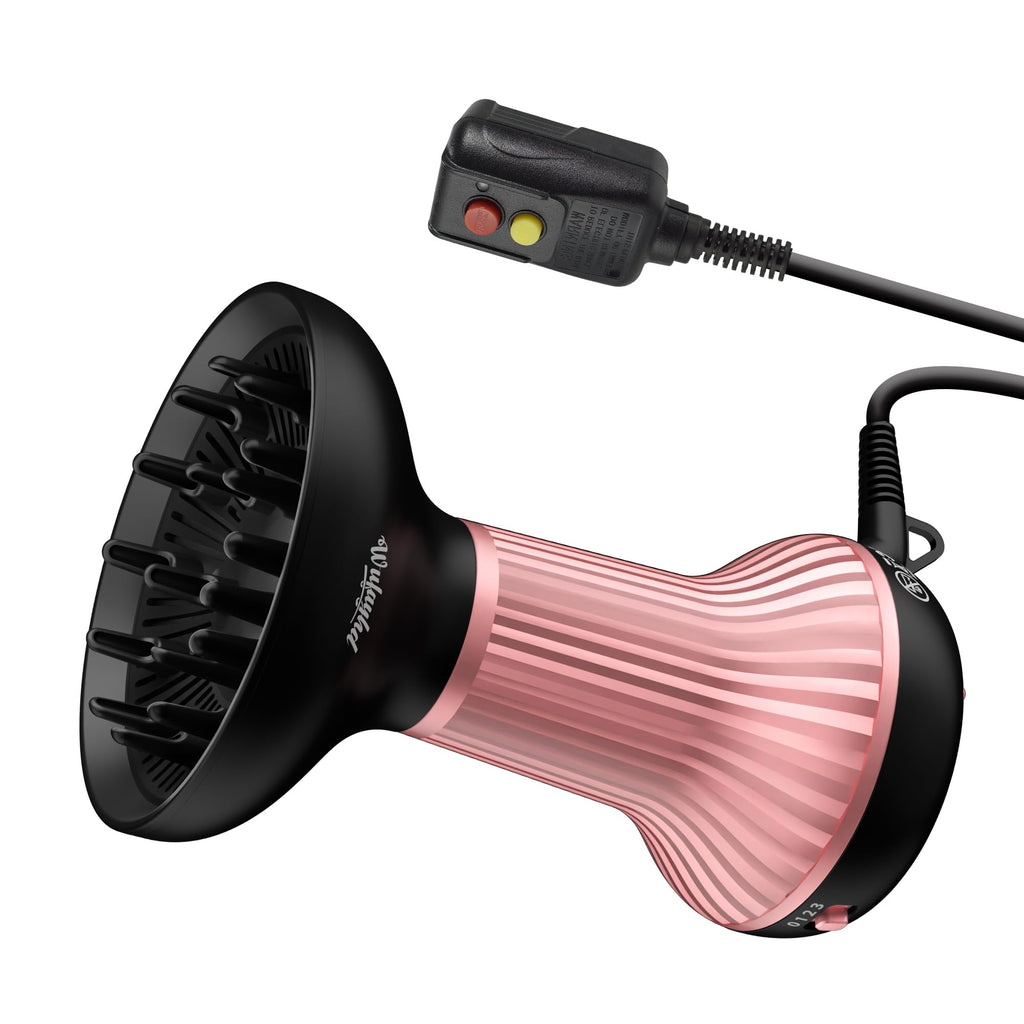 WUFAYHD Diffuser Hair Dryer for Curly Hair with Ceramic Technology, Lightweight Elegance, 2-in-1, Hair Diffuser, Reduces Frizz, Enhances Curls, Volumizes, Portable Hair Dryer, ALCI Safety Plug