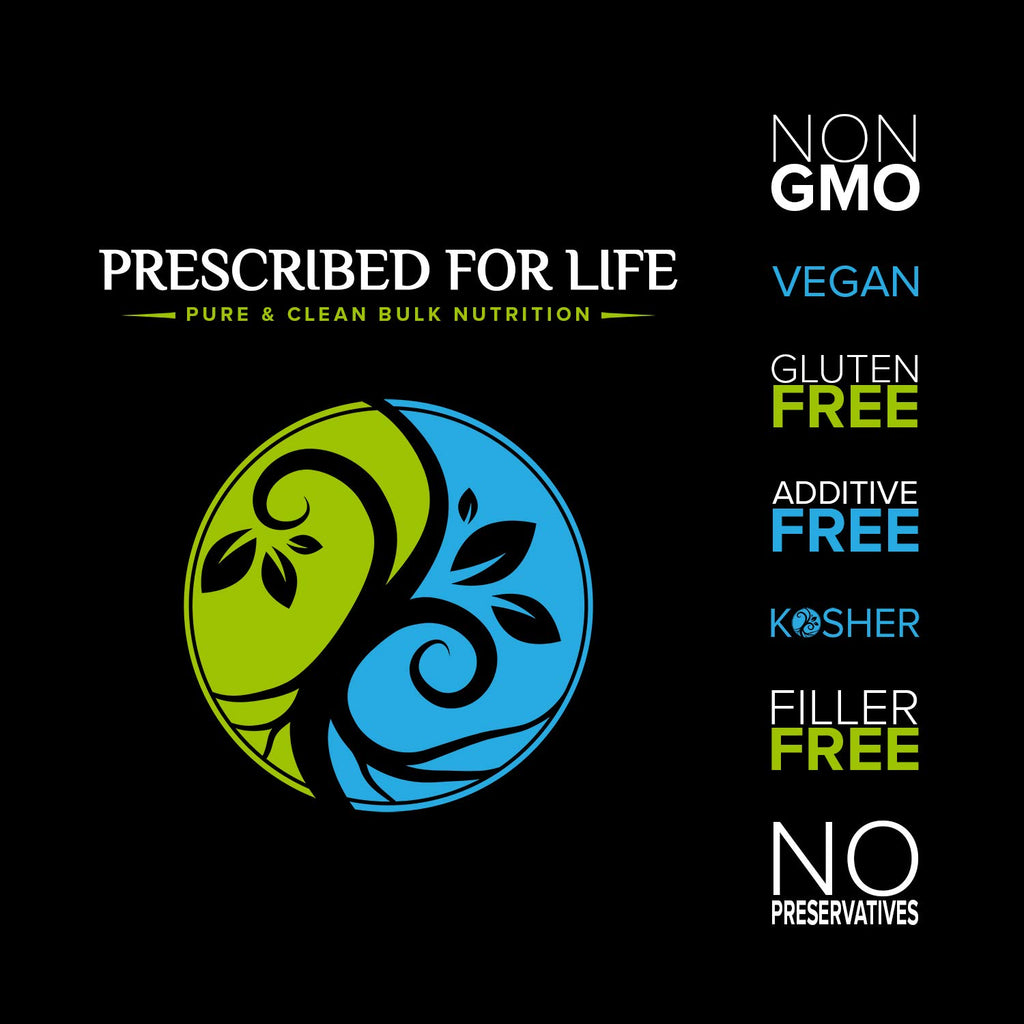 Prescribed For Life Fructooligosaccharides (FOS) Powder | Natural Prebiotic from Chicory | Healthy Microbiome and Digestive Support | Good Source of Fiber | Natural, Gluten Free, Vegan, Non-GMO, 1 kg