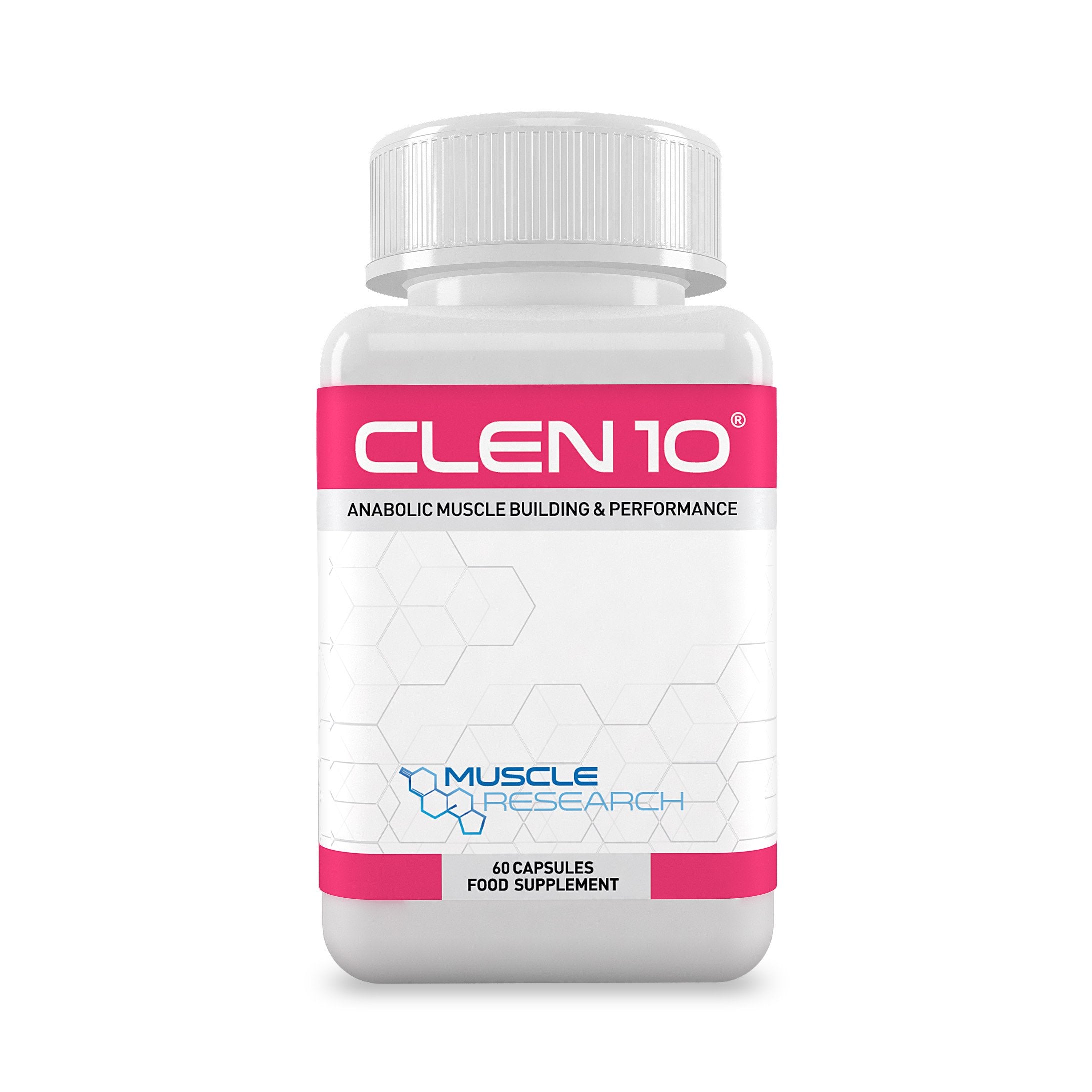 Muscle Research CLEN 10 - Legal Bodybuilding Supplement for Men & Women - 60 Vegetarian Capsules - UK Manufactured - 30 Days Supply