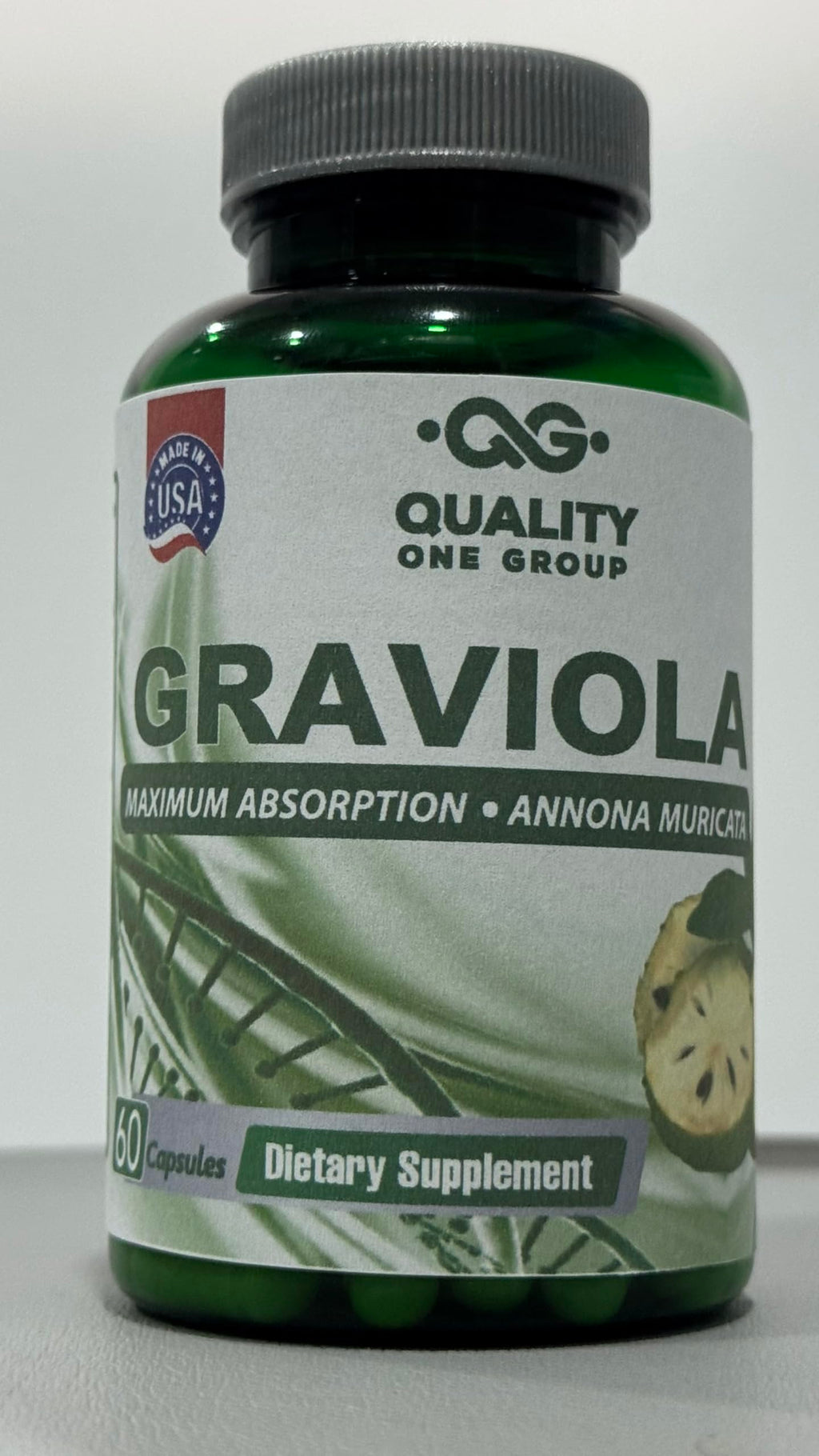 QUALITY ONE GRAVIOLA MAX - Pure Graviola Extract Supplement - Soursop (Annona muricata) -Immune System Booster & Antioxidants in Each Capsule of Pure Graviola (3 Units)