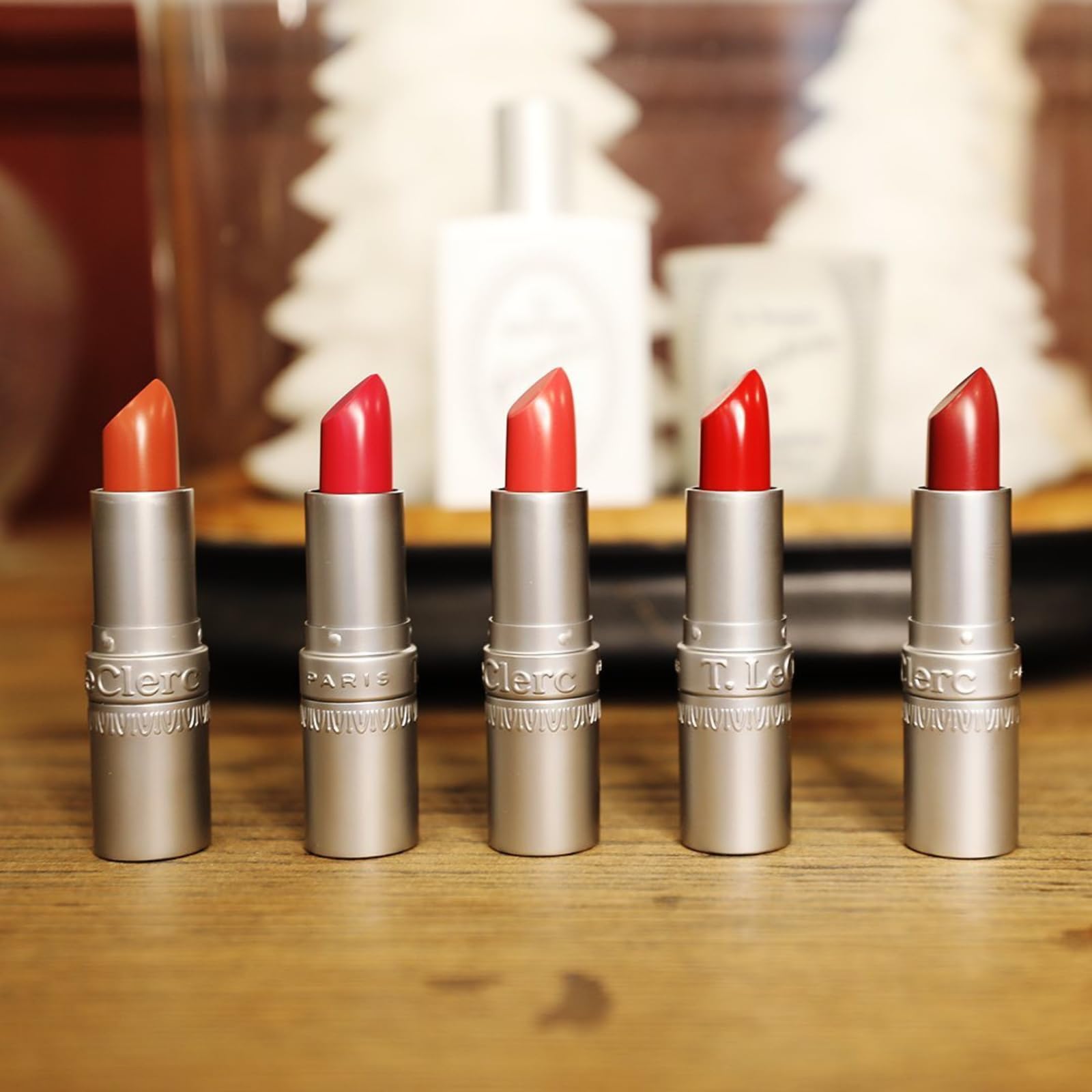 T. Leclerc Satin Lipstick - Intense Lustrous Moisturizing Creamy Formula High Impact Color Pigment Long Lasting Face Makeup Pink Lip Cream Hydrating Conditioning Stick Balm Made In France (Songe)