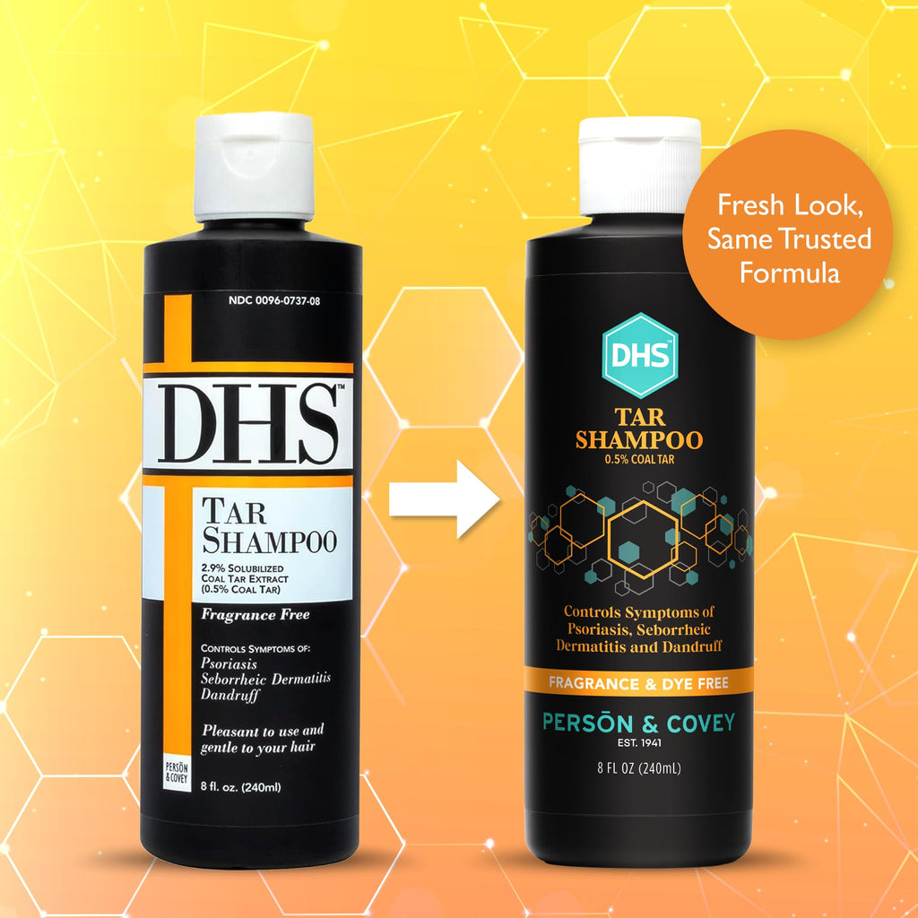 DHS Person & Covey Coal Tar Shampoo, Unscented, 8 Fl Oz, Pack of 3