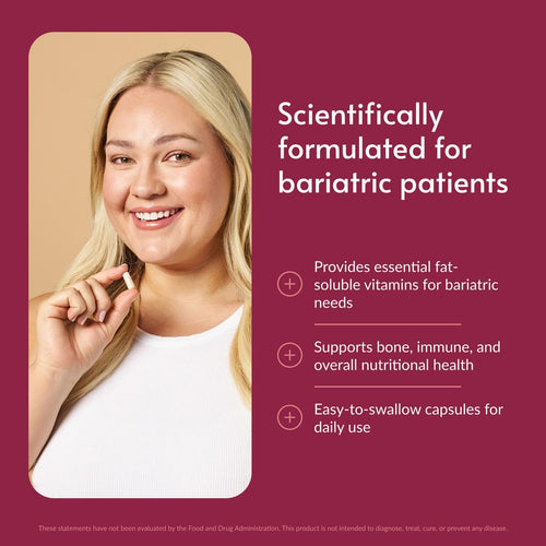 Bariatric Advantage High ADEK Multi - for Bariatric Surgery Patients - Multivitamin with Vitamins A, D, E, K & Trace Minerals - 100%+ DV of ADEK - 60 Capsules