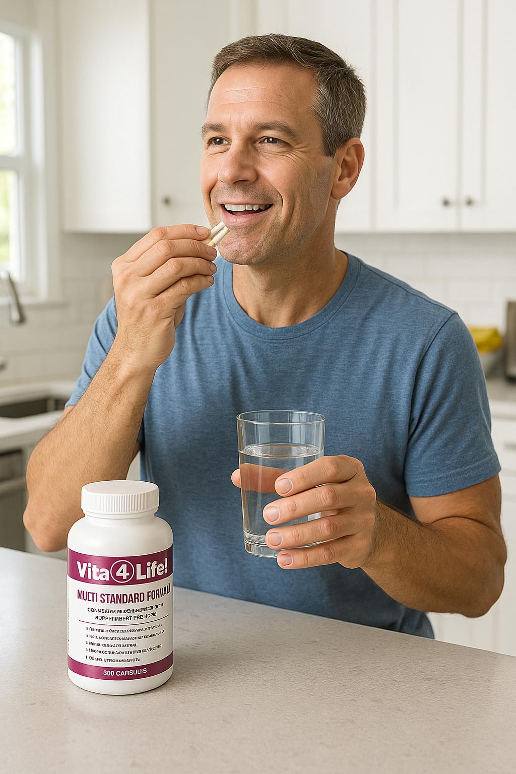 Vita4Life!® Multi-Standard Formula • Complete Vitamin & Mineral Complex • 360-Capsules • Fast-Dissolve Veggie Caps • No Fillers, GMO, Gluten, Dairy • 50+ Nutrients (A-Zinc)