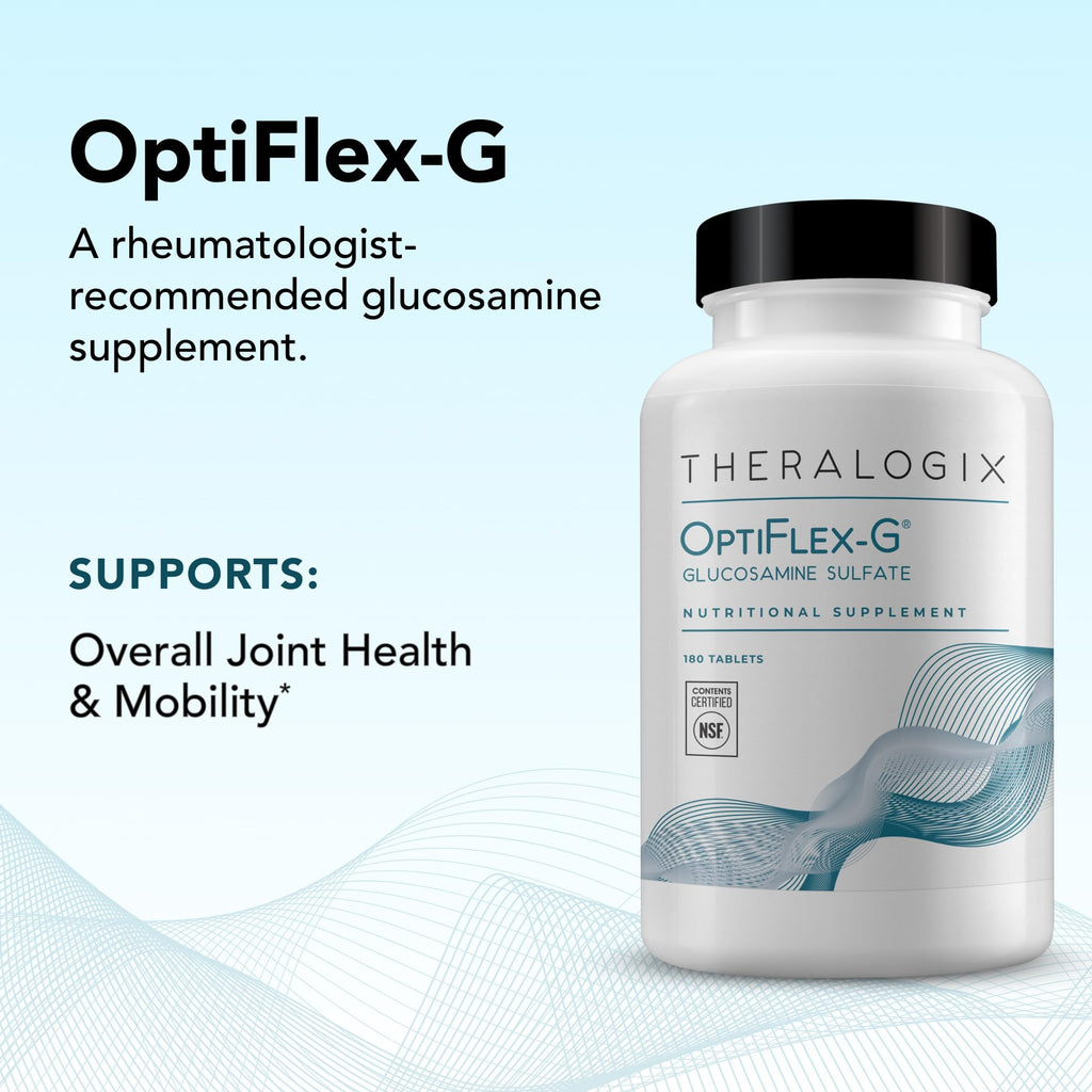 Theralogix OptiFlex-G Glucosamine Sulfate - 90-Day Supply - Joint Support Supplement - Supports Joint Health for Men & Women - Glucosamine Joint Supplement - NSF Certified - 180 Tablets