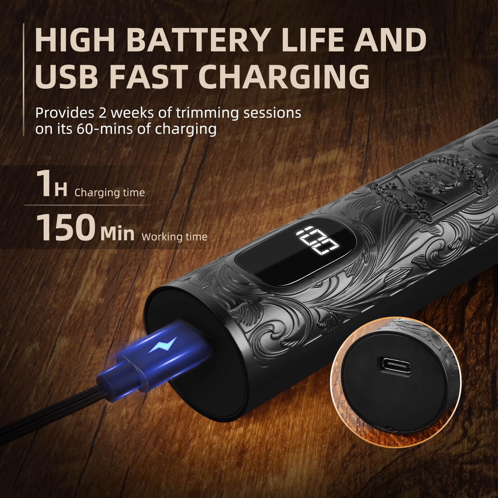 Ufree Beard Trimmer for Men, Electric Razor Shavers, Cordless Hair Clippers, 7 in 1 Beard Grooming Kit for Mustache, Body, Nose and Facial, Gifts for Men