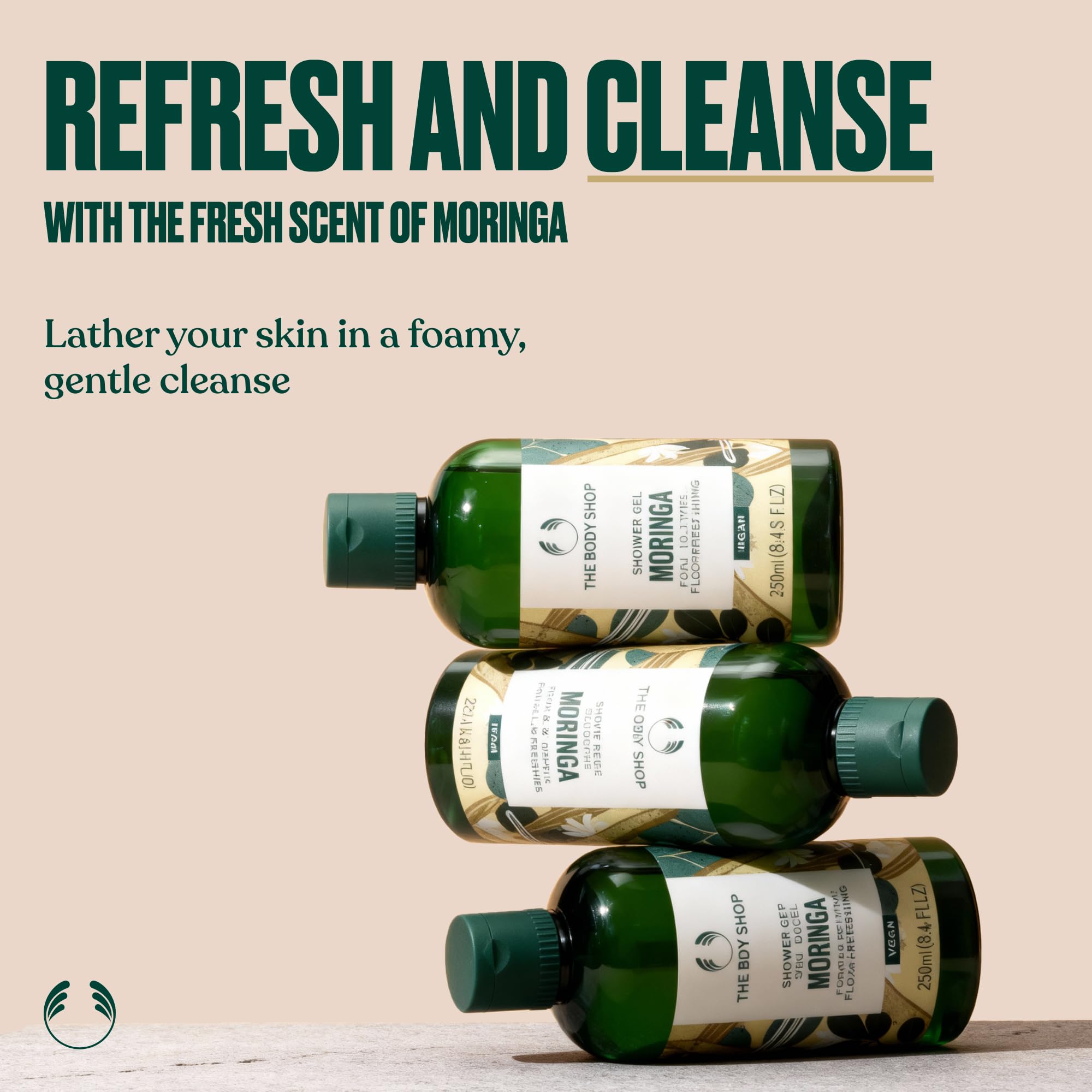 The Body Shop Moringa Shower Gel, 25 Fl Oz
