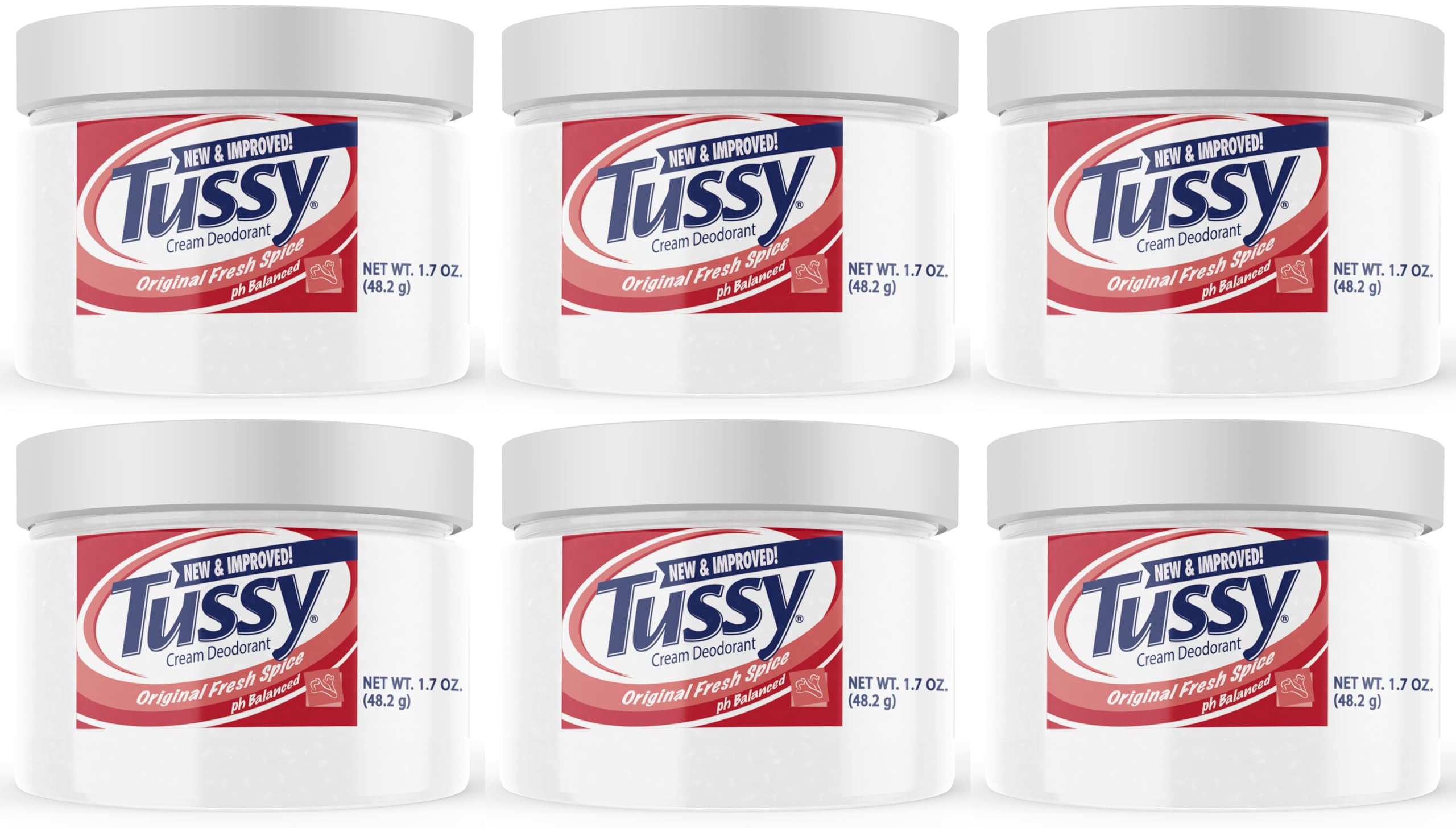 Tussy Deodorant Cream, 1.7 Ounce (Pack of 6)