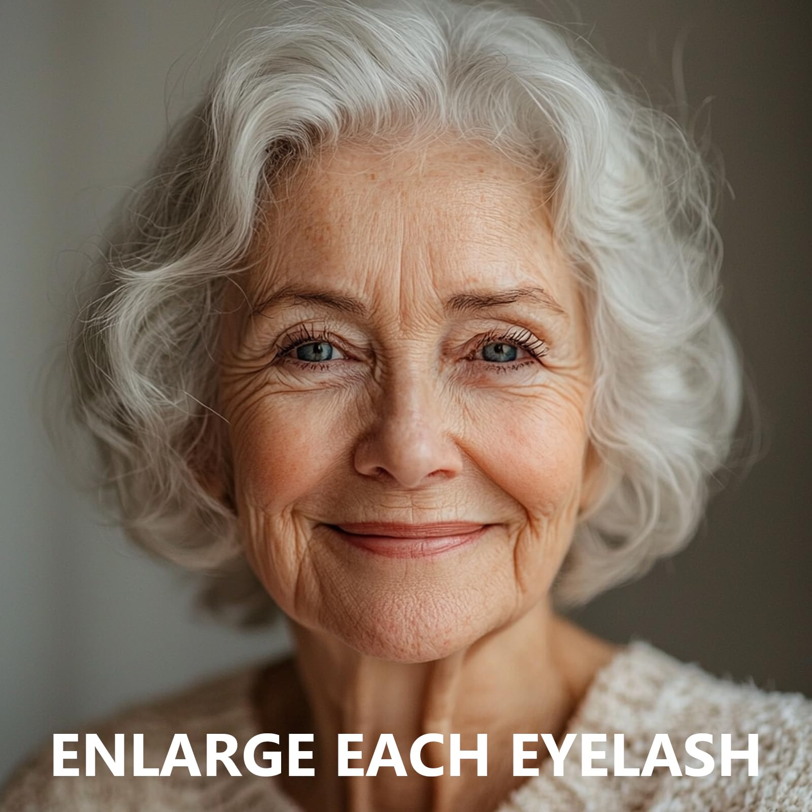 Black Mascara for Older Women 60 Plus - Telescopic Mascara Waterproof Specially Designed for Mature Women, Smudge-proof, Ultra-Precise Slim Adjustable Brush to Any Angle, Smudge-proof,No Clumps
