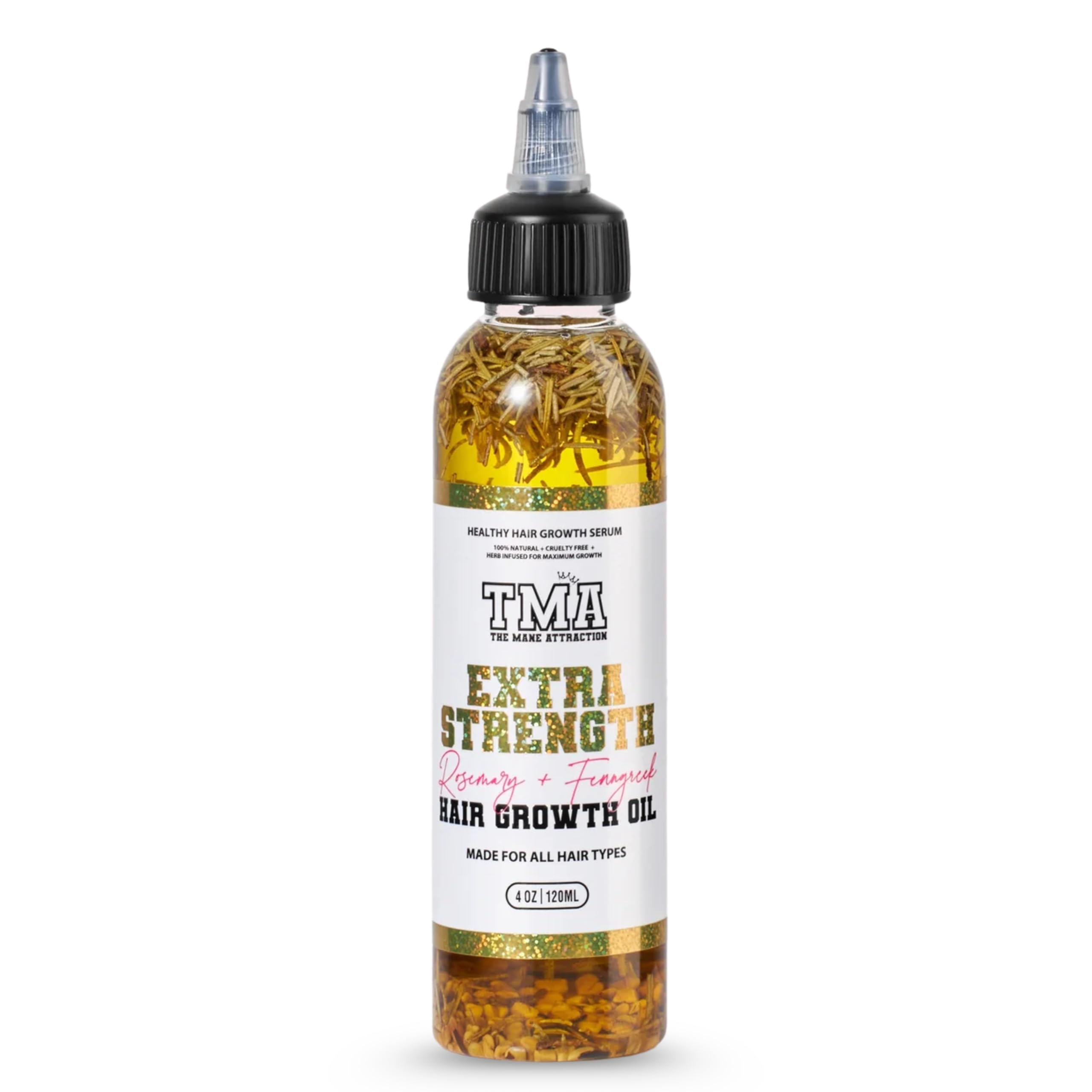 The Mane Attraction Extra-Strength Herbal Hair Growth Oil, 4 Fl Oz