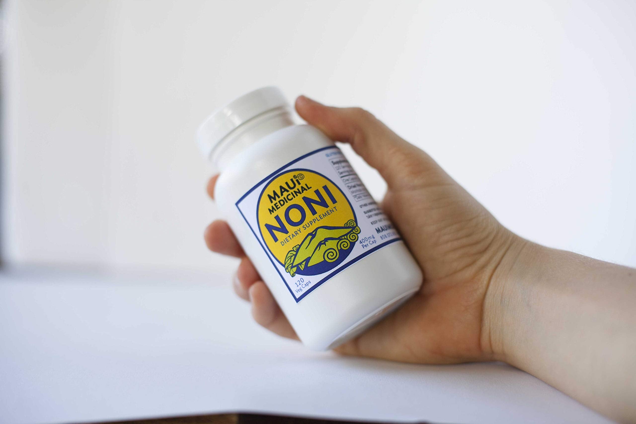 Maui Medicinal Herbs Noni 240 Veggie Capsules (2 Bottles 120 Vcaps per Bottle) - 400mg per Capsule : Organic Whole Fruit (240)