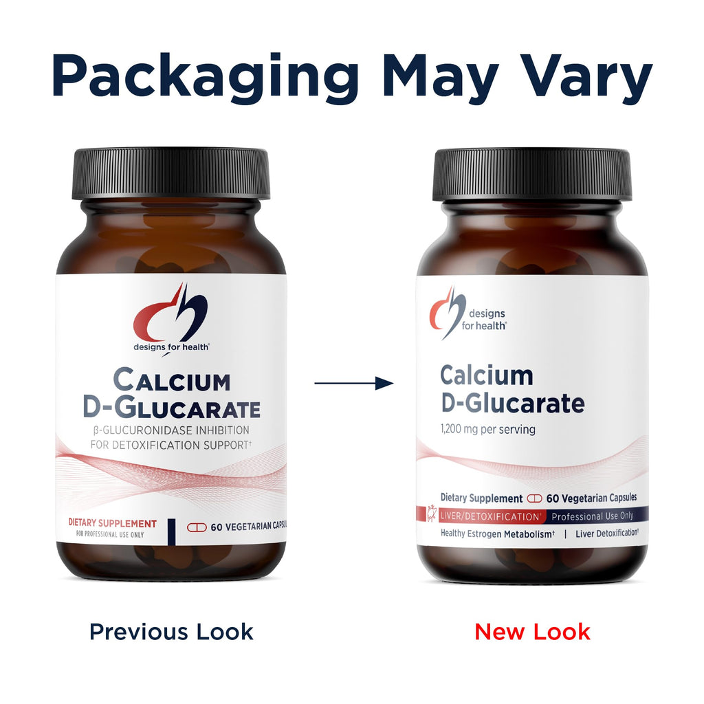 Designs for Health Calcium D-Glucarate - 1200mg CDG for Liver Support - Detoxification + Healthy Hormone Metabolism Support Supplement for Men + Women - Non-GMO, Soy-Free (60 Capsules)