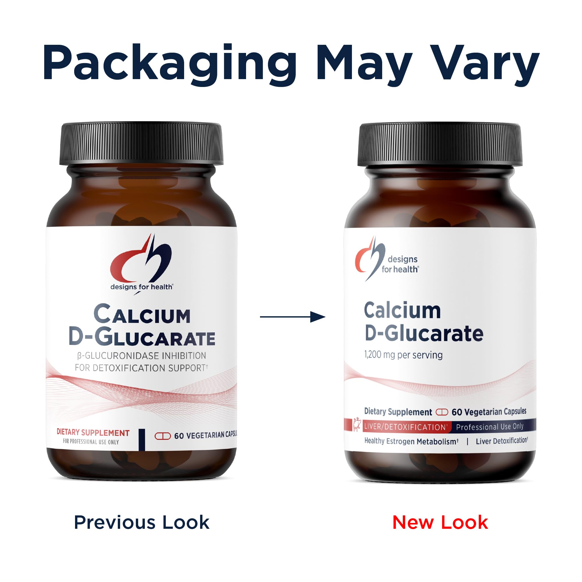 Designs for Health Calcium D-Glucarate - 1200mg CDG for Liver Support - Detoxification + Healthy Hormone Metabolism Support Supplement for Men + Women - Non-GMO, Soy-Free (60 Capsules)