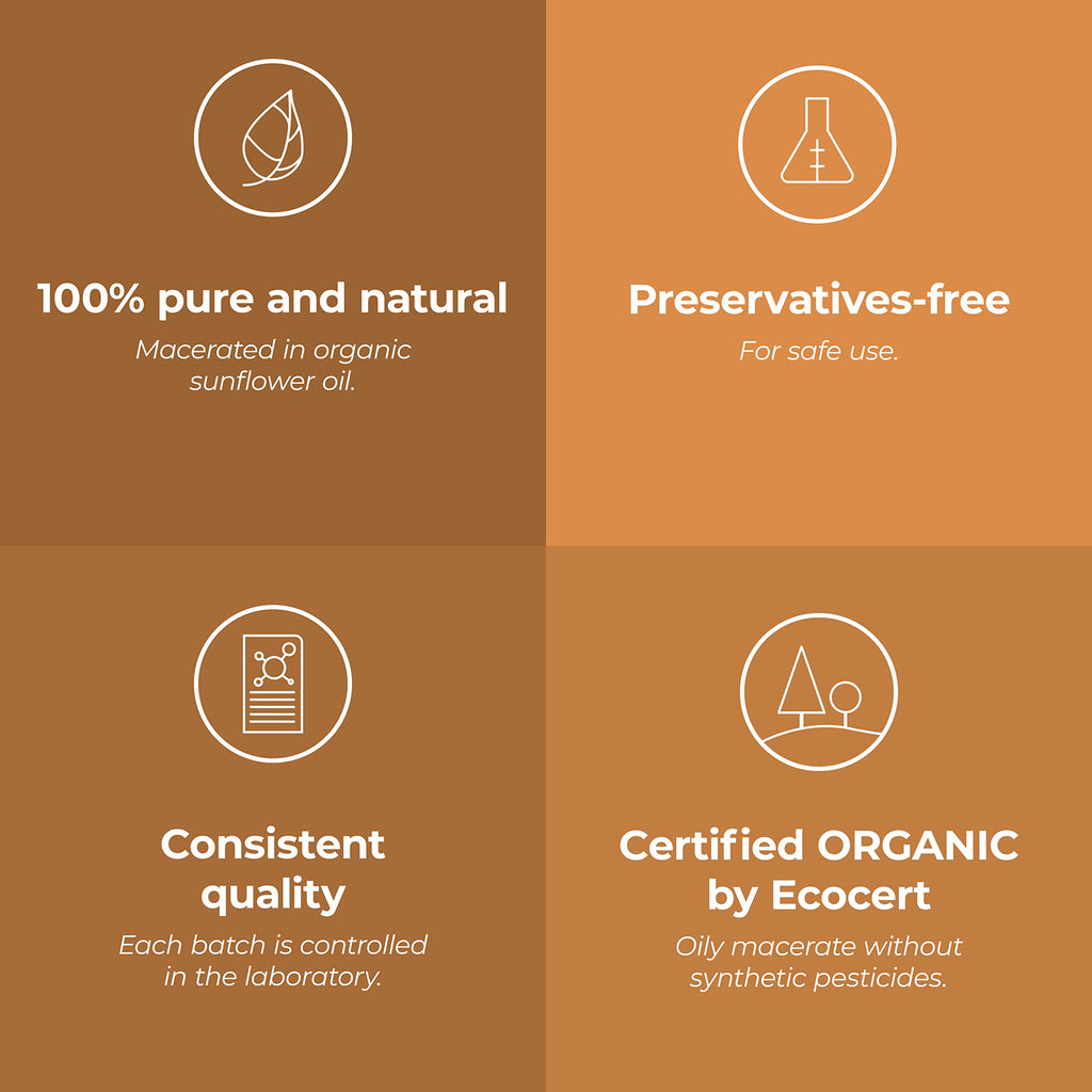 ORGANIC - MEADOWSWEET Infused Oil - 50mL - 100% Pure, Natural and Cosmos Certified - AROMA LABS (French Brand)