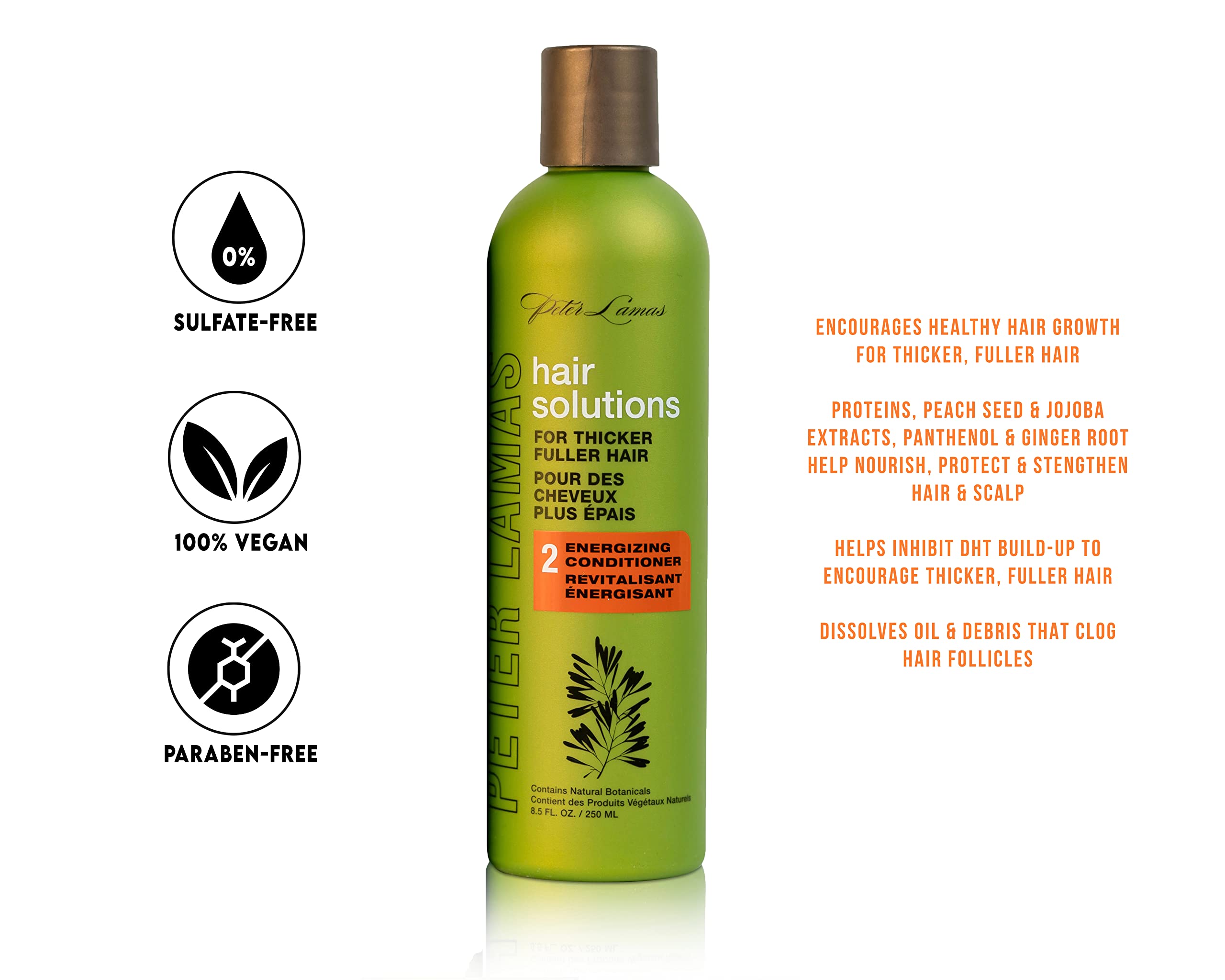 Peter Lamas Biotin Regrowth Conditioner | Apple Stem Cell, Vitamin B, Aloe, and Natural Botanicals Combine to Support Thicker, Fuller Hair | Reduce Scalp Irritation, Itching, and Flaking (Pack of 2)