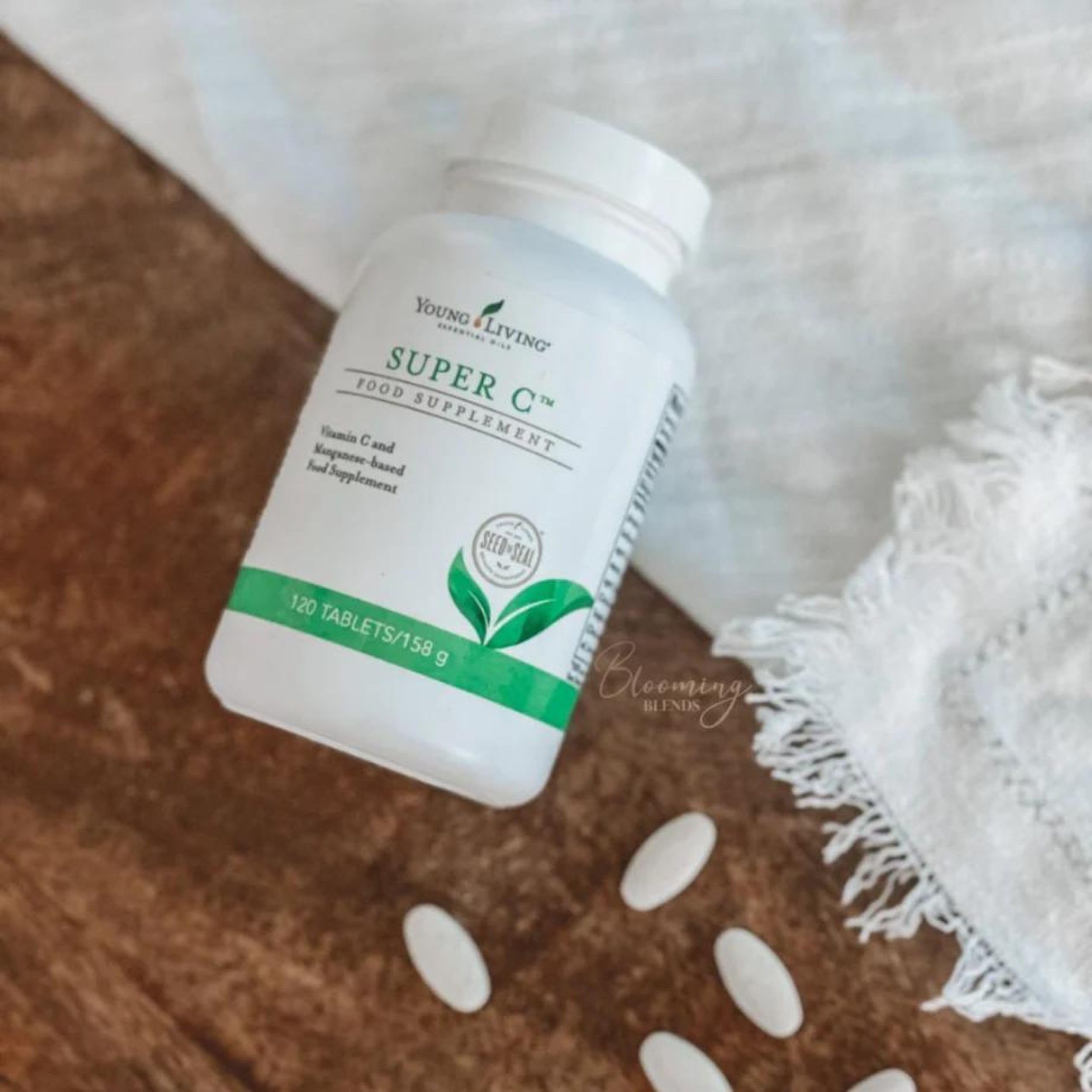 Young Living Super C Tablets - 120 ct, Essential Oils - Vitamin C - Supports Respiratory - Antioxidant Boost- Immune Function - Defense System - Minerals
