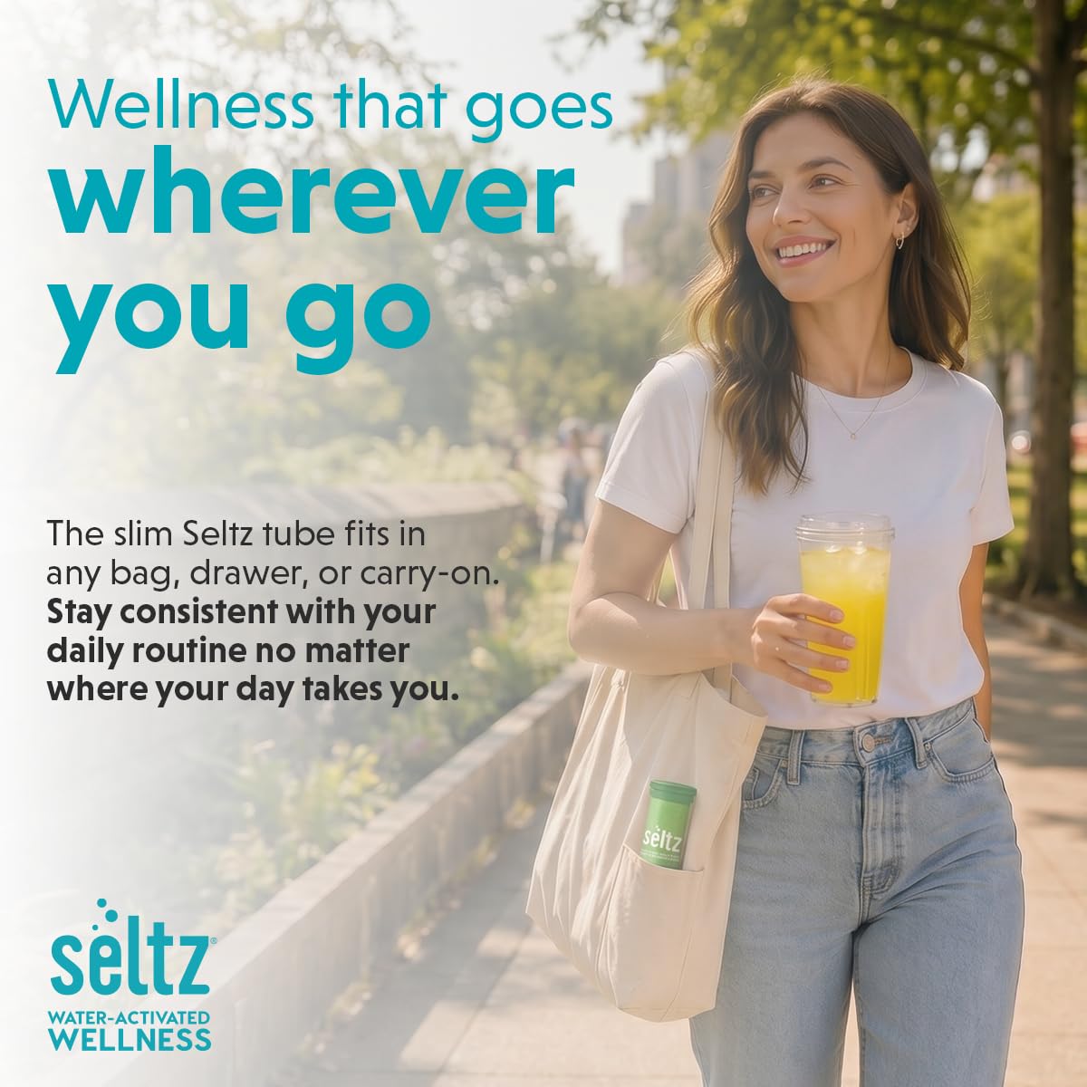 Seltz Stress Support Drink Tablets, Effervescent L-Theanine with Magnesium