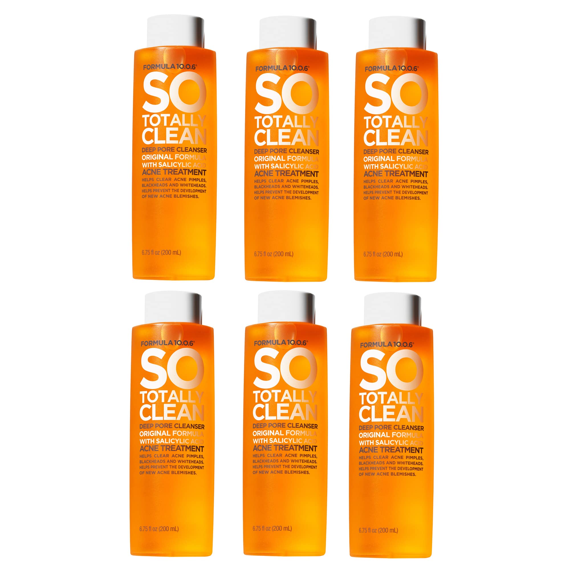 FORMULA 10.0.6 So Totally Clean Deep Pore Cleanser 6.75 fl oz (200ml) 6-Pack