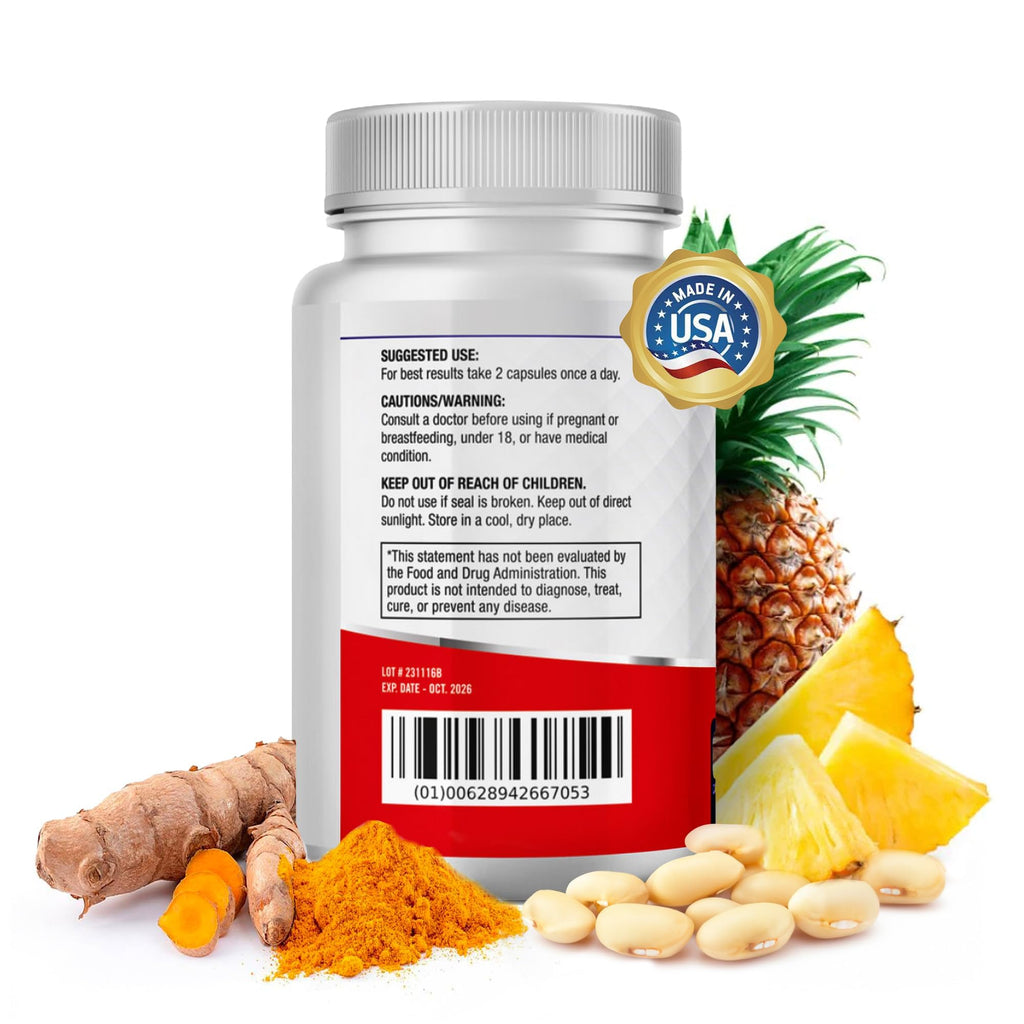 Spike Protein Detox Supplement - 3-in-1 Ultimate Nattokinase 4000 FU, Bromelain 500mg, Curcumin 1000mg - Unflavored Spike Detox Cleanse - Wellness Formula for Immune & Spike Support - 60 Capsules